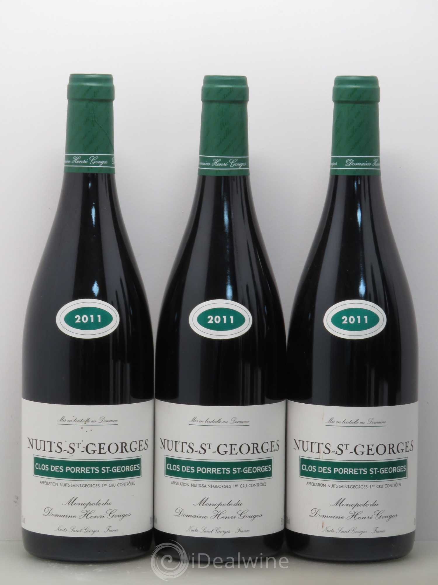 Nuits-Saint-Georges 1er Cru Clos des Porrets Saint-Georges Henri Gouges 2011 - Posten von 6 Flaschen - 1