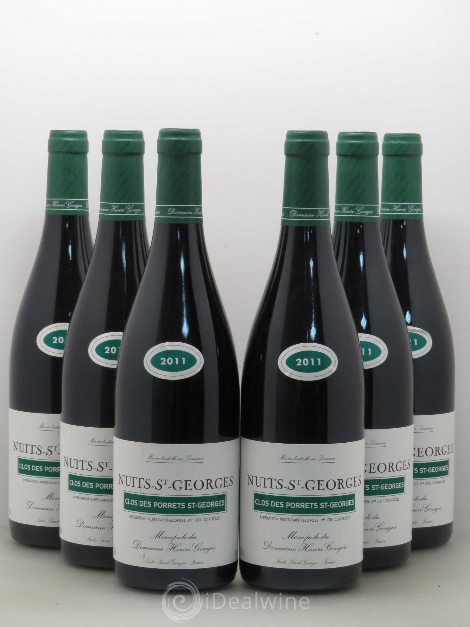 Nuits-Saint-Georges 1er Cru Clos des Porrets Saint-Georges Henri Gouges 2011 - Posten von 6 Flaschen - 0