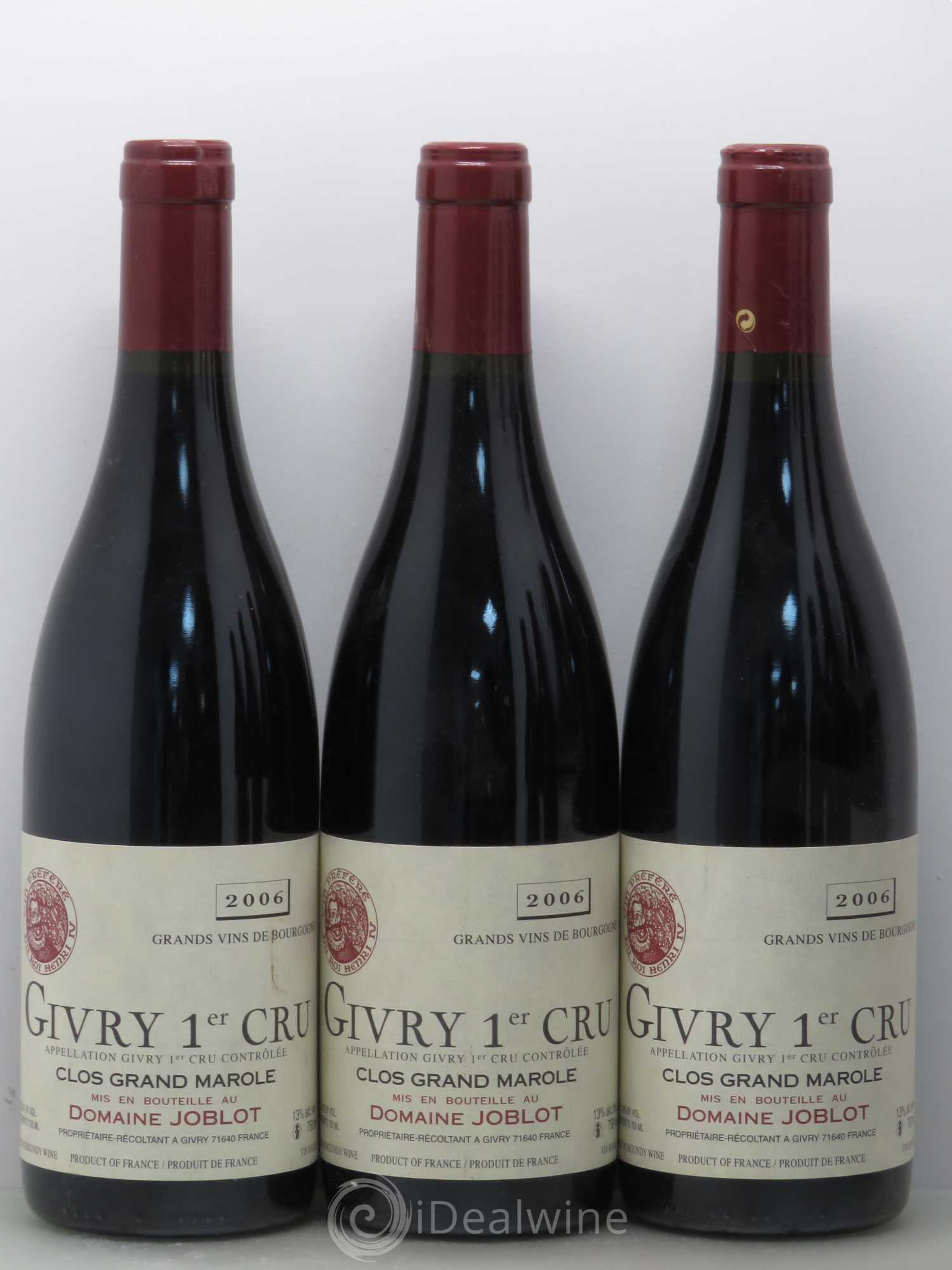 Givry 1er Cru Domaine Joblot Clos Grand Marole 2006 - Posten von 6 Flaschen - 1