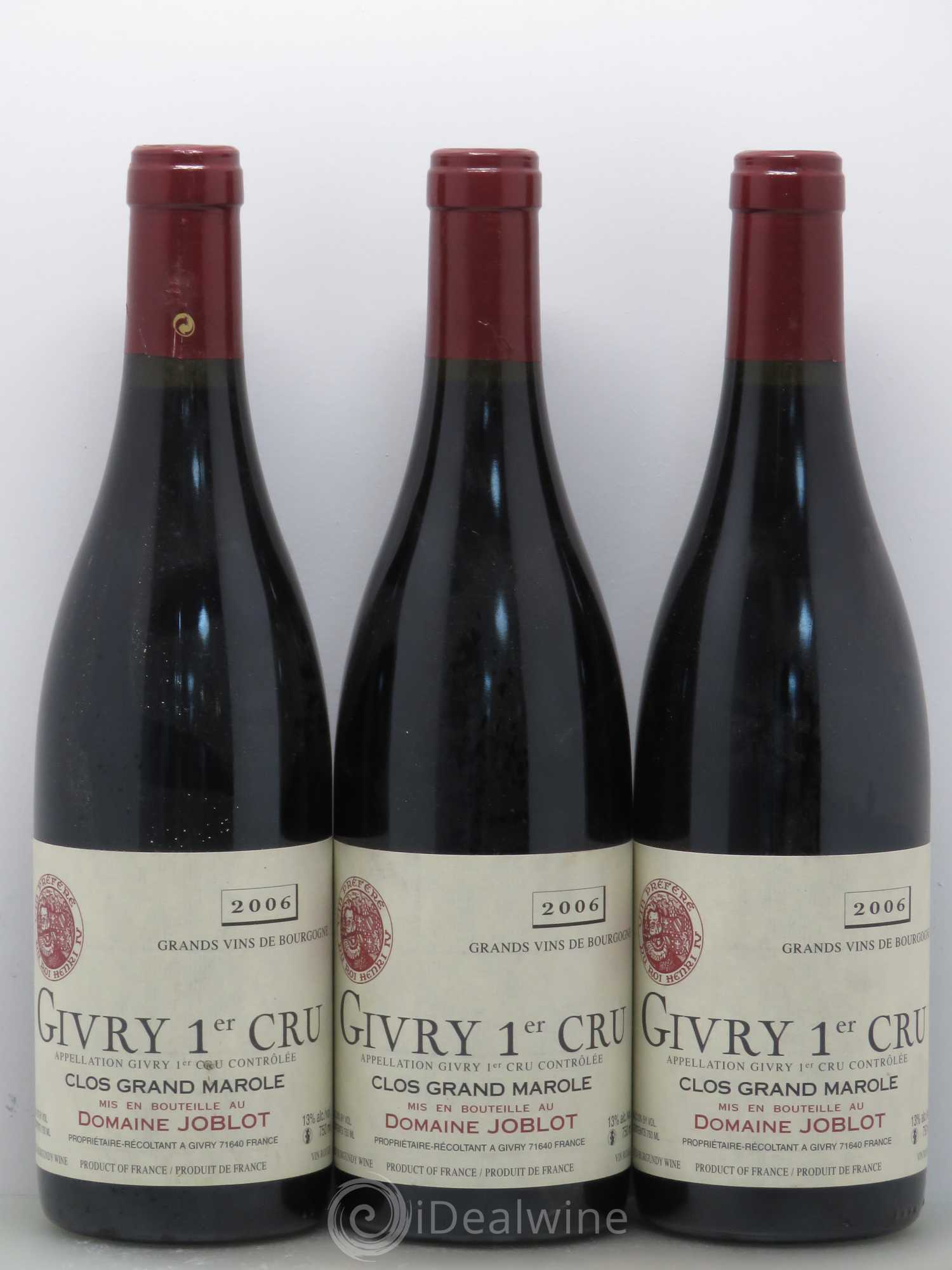 Givry 1er Cru Domaine Joblot Clos Grand Marole 2006 - Posten von 6 Flaschen - 2