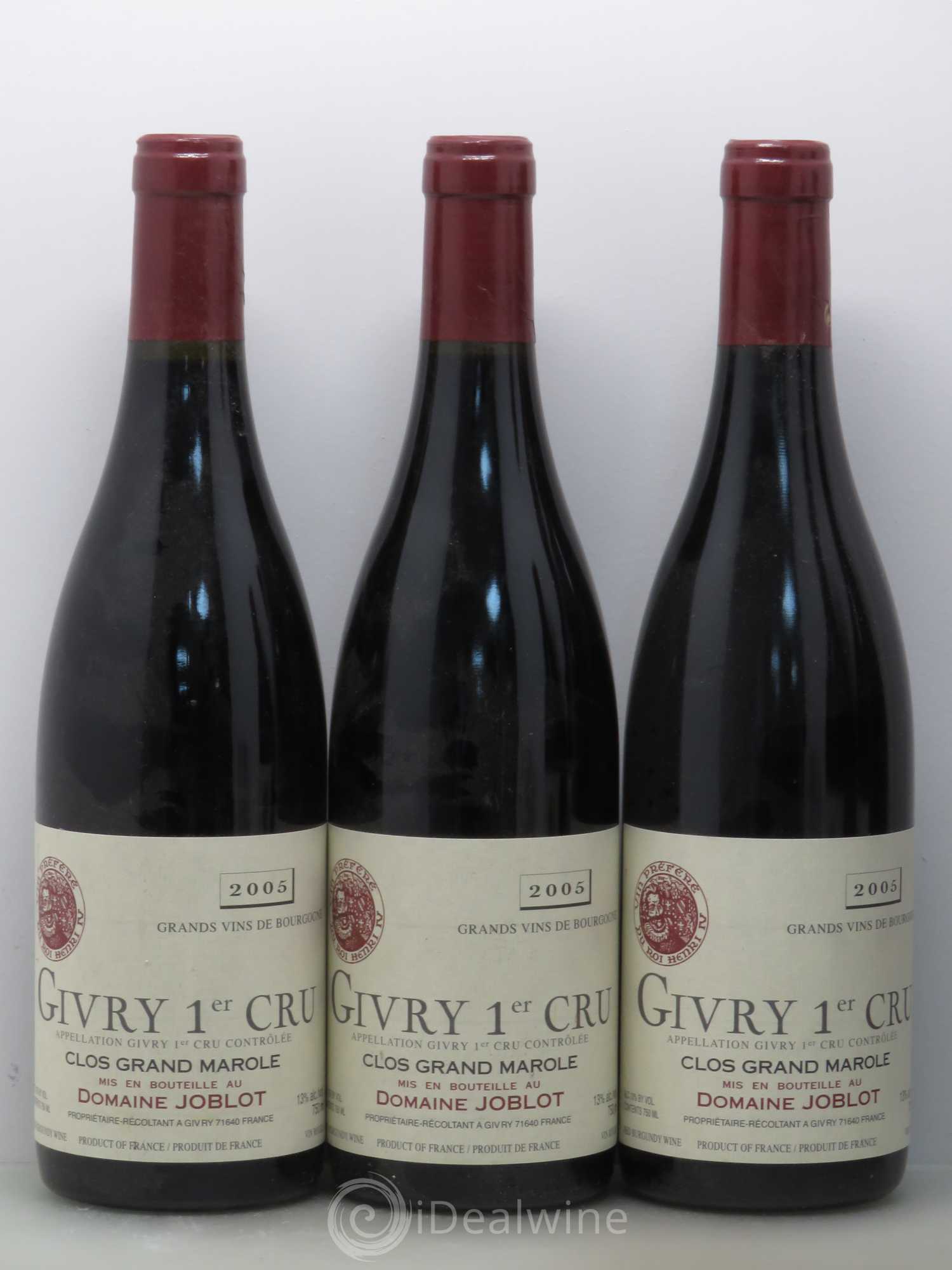 Givry 1er Cru Domaine Joblot Clos Grand Marole 2005 - Posten von 5 Flaschen - 1