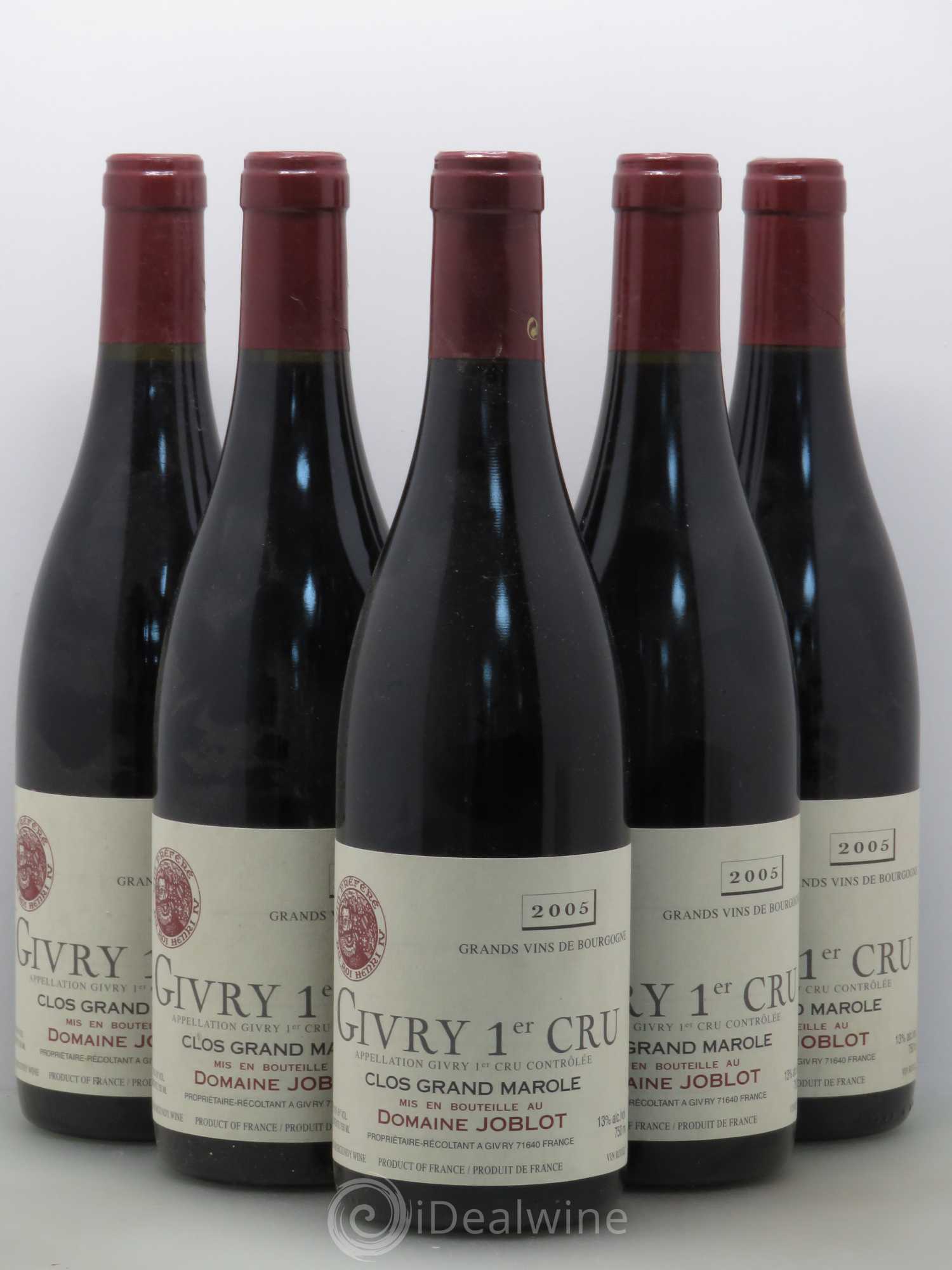 Givry 1er Cru Domaine Joblot Clos Grand Marole 2005 - Posten von 5 Flaschen - 0