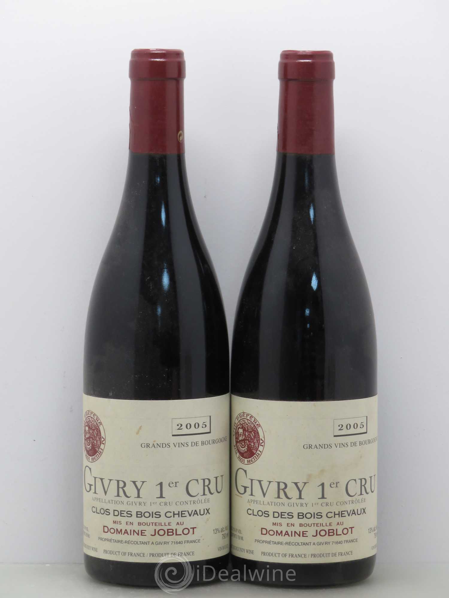 Givry 1er Cru Domaine Joblot Clos Des Bois Chevaux 2005 - Posten von 2 Flaschen - 0