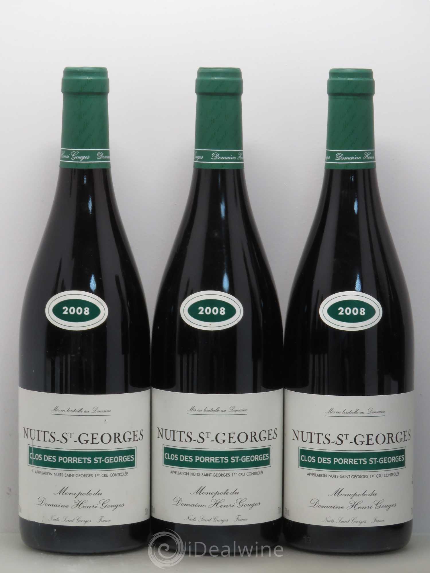 Nuits-Saint-Georges 1er Cru Clos des Porrets Saint-Georges Henri Gouges 2008 - Lot de 12 bouteilles - 2