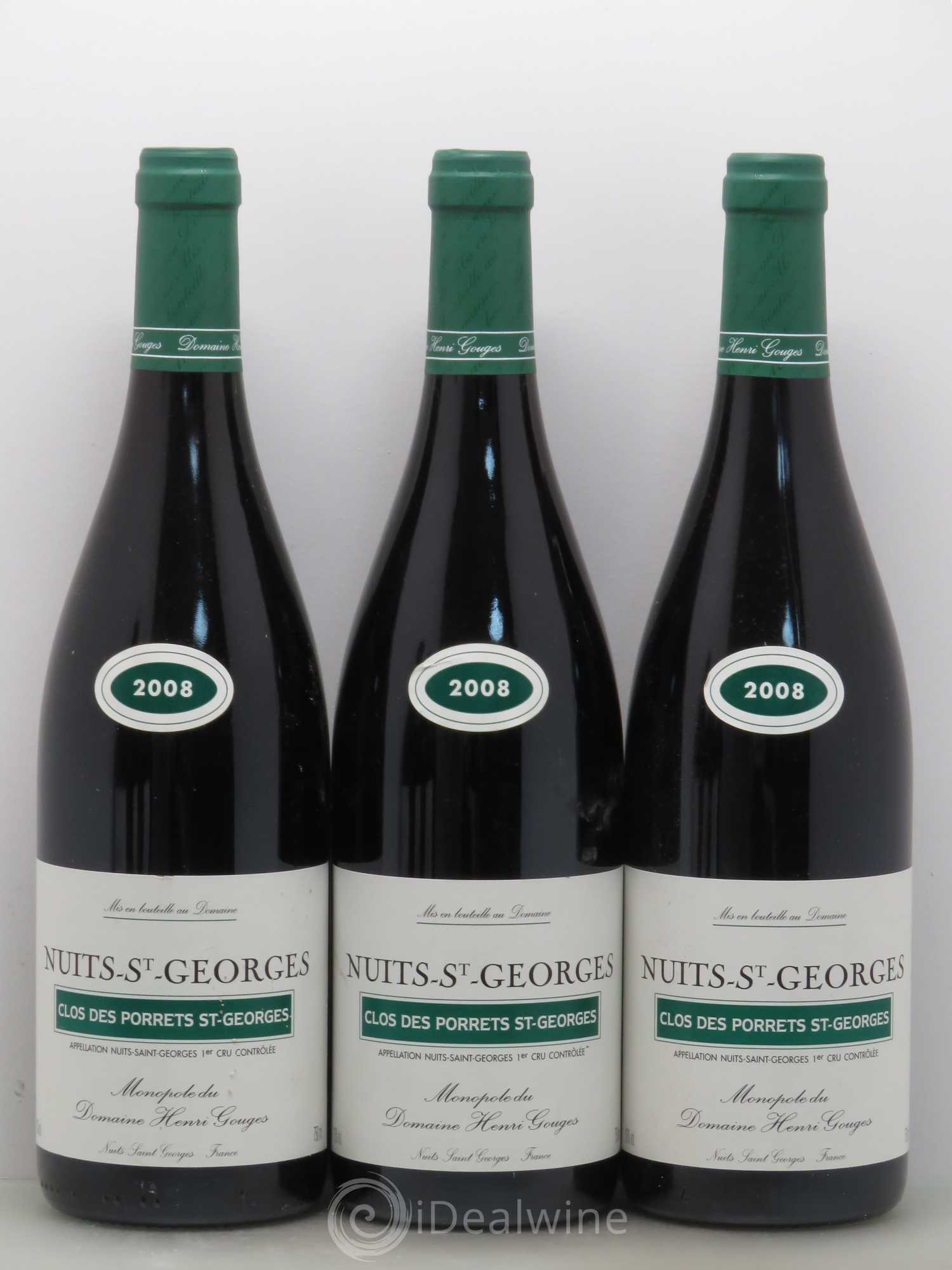 Nuits-Saint-Georges 1er Cru Clos des Porrets Saint-Georges Henri Gouges 2008 - Lot de 12 bouteilles - 3