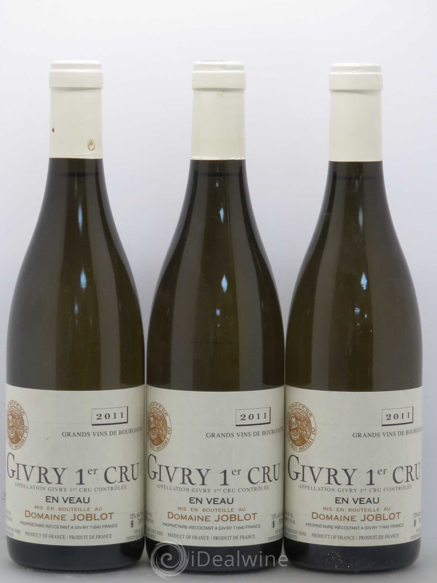 Givry 1er Cru En Veau Joblot (Domaine) 2011 - Lot de 3 bouteilles - 0