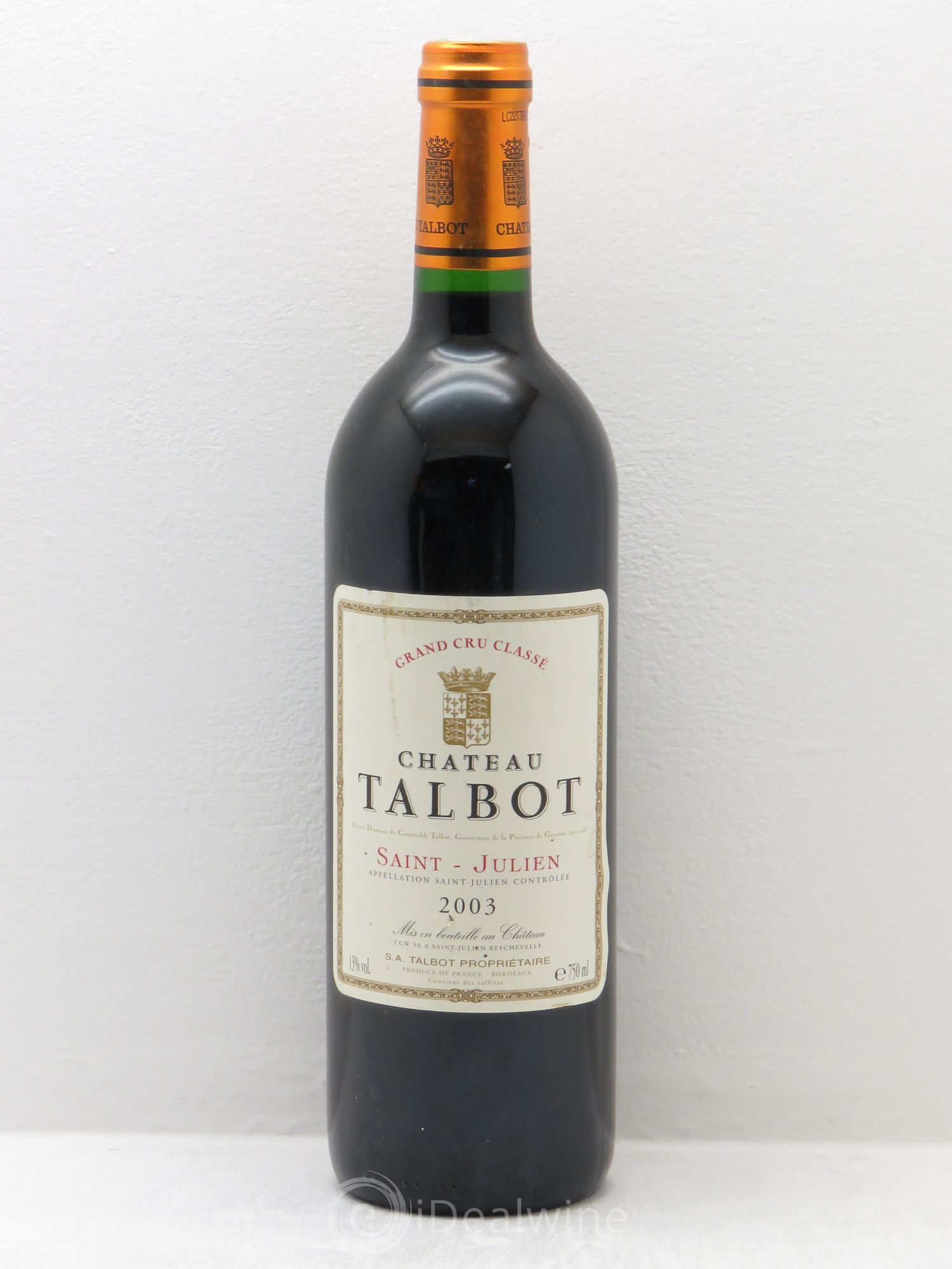 Château Talbot 4ème Grand Cru Classé 2003 - Lot de 6 bouteilles - 0