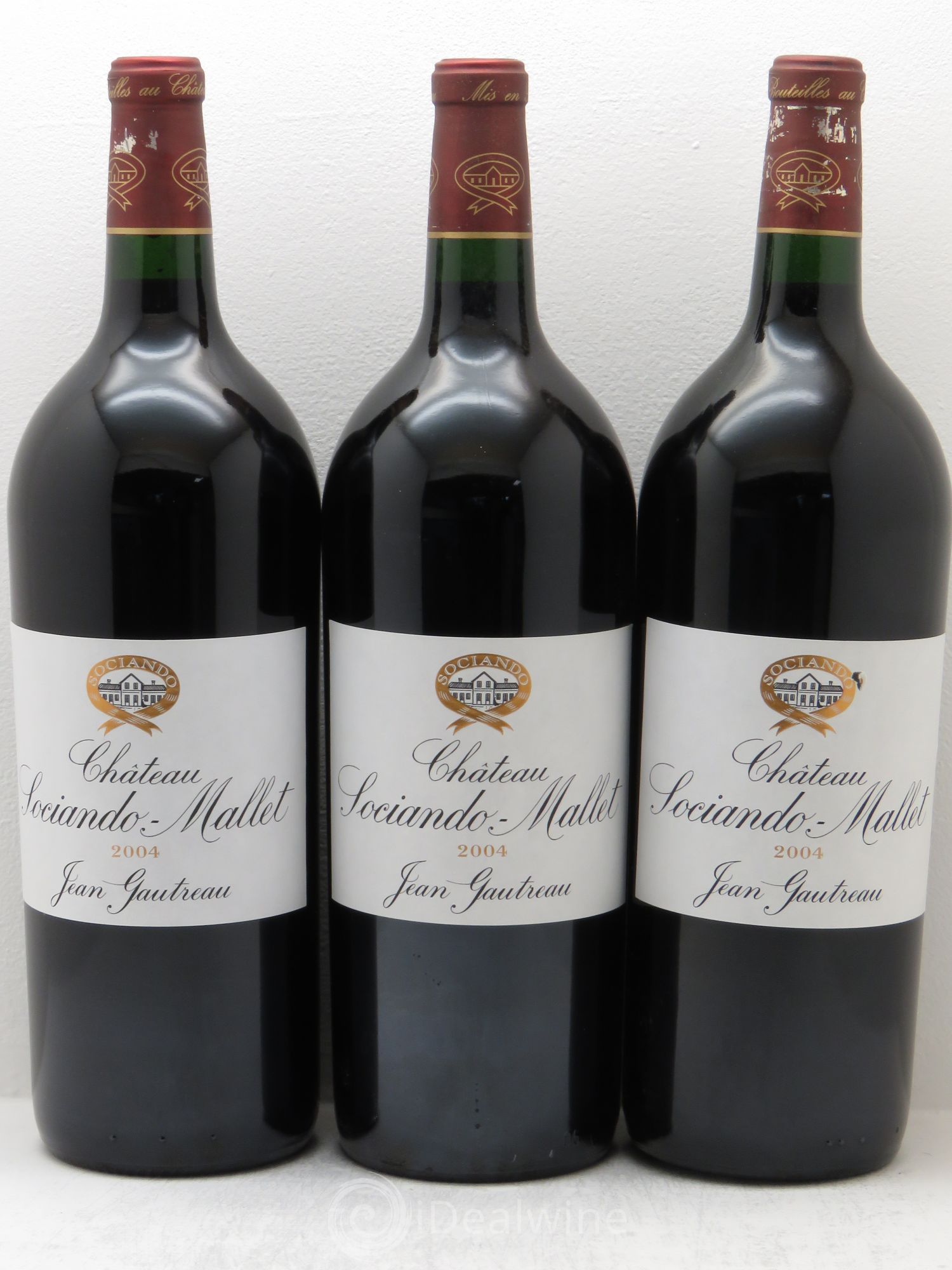 Château Sociando Mallet 2004 - Lot de 3 magnums - 0
