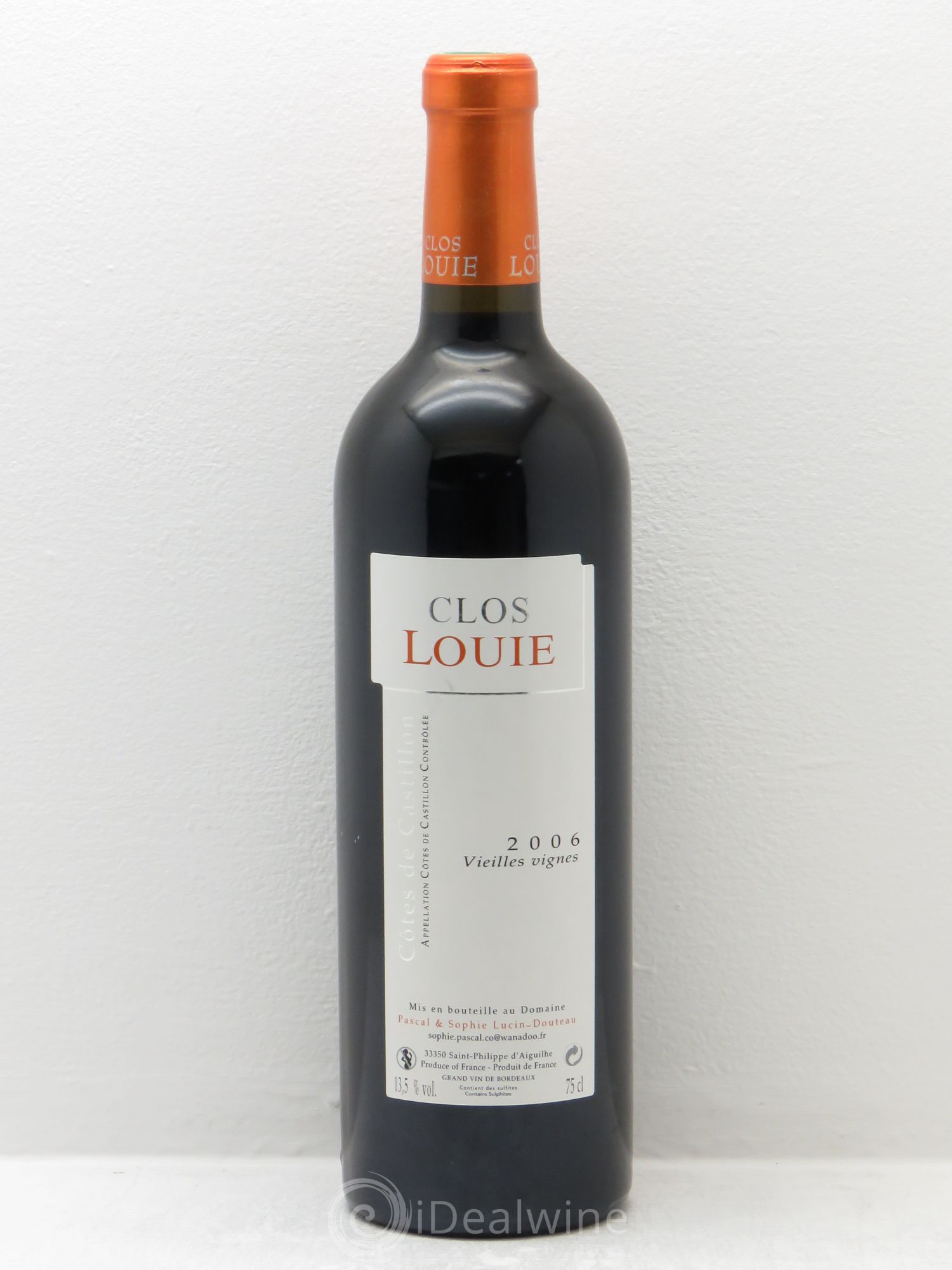 Castillon-Côtes-de-Bordeaux (Côtes-de-Castillon) Clos Louïe 2006 - Lot de 6 bouteilles - 0