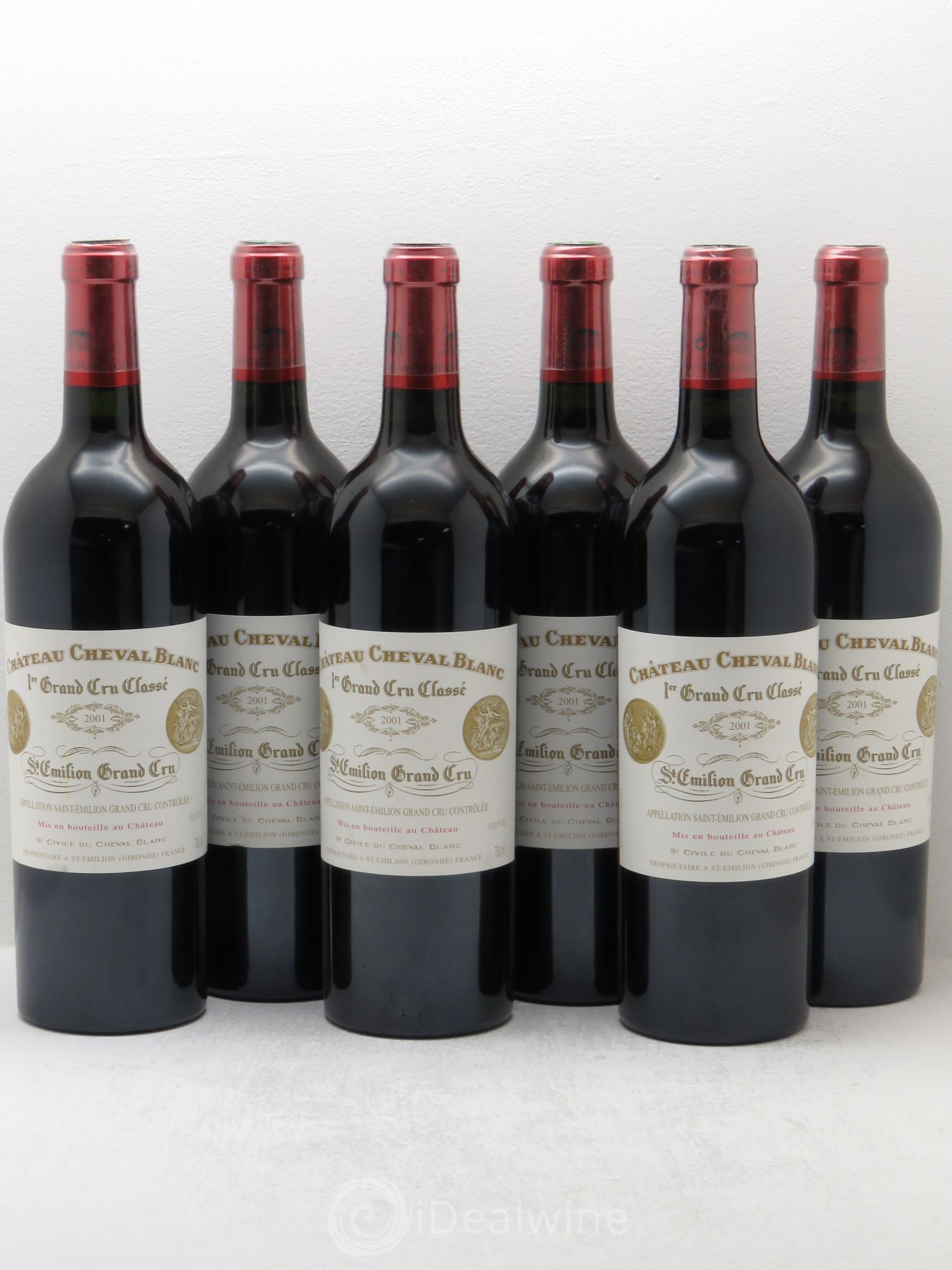 Château Cheval Blanc 1er Grand Cru Classé A 2001 - Lot de 6 bouteilles - 0