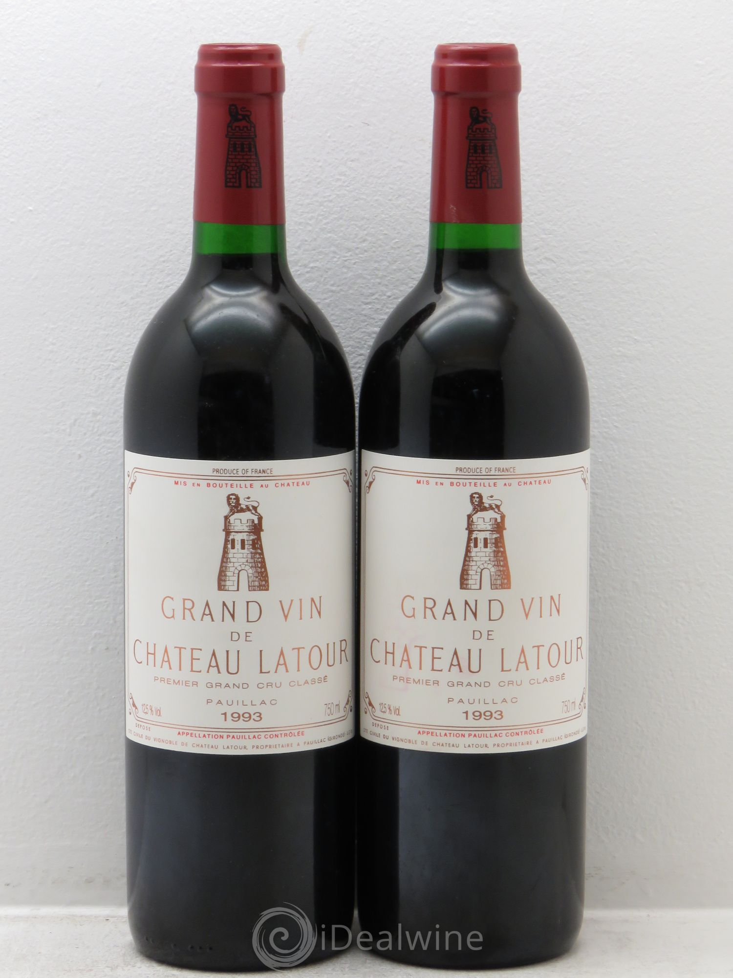 Château Latour 1er Grand Cru Classé 1993 - Lot de 2 bouteilles - 0