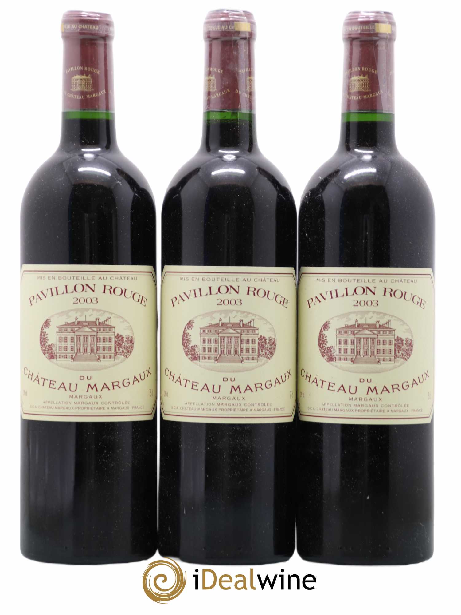 Pavillon Rouge du Château Margaux Second Vin 2003 - Lot de 3 bouteilles - 0