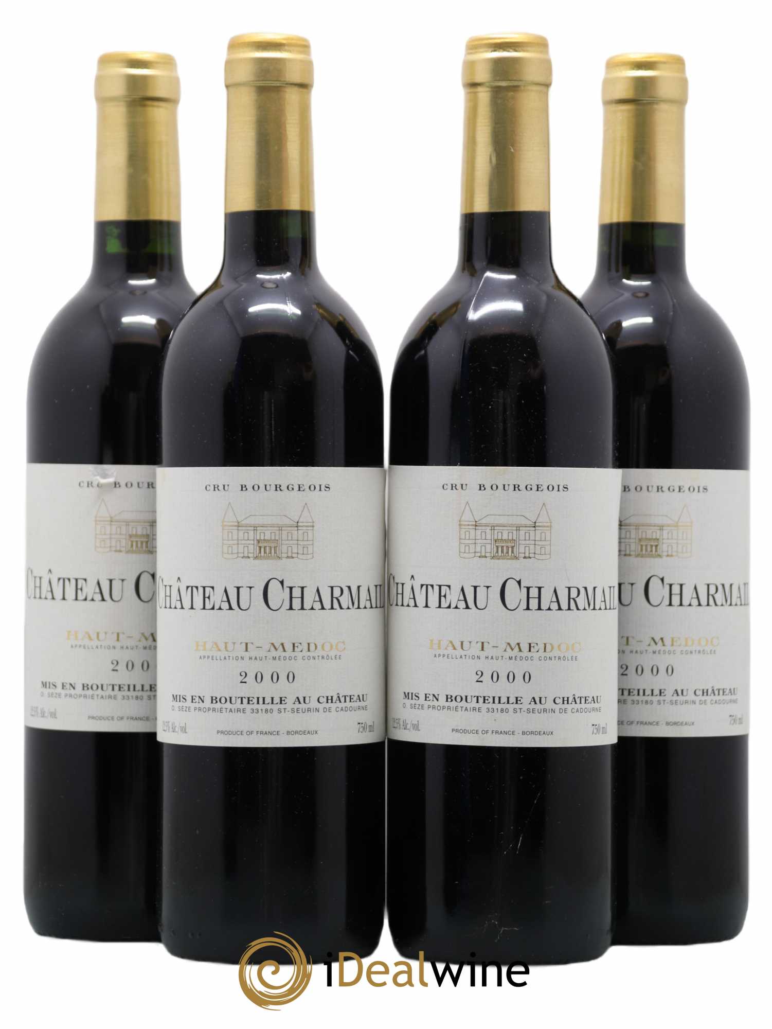 Château Charmail Cru Bourgeois 2000 - Lot de 4 bouteilles - 0