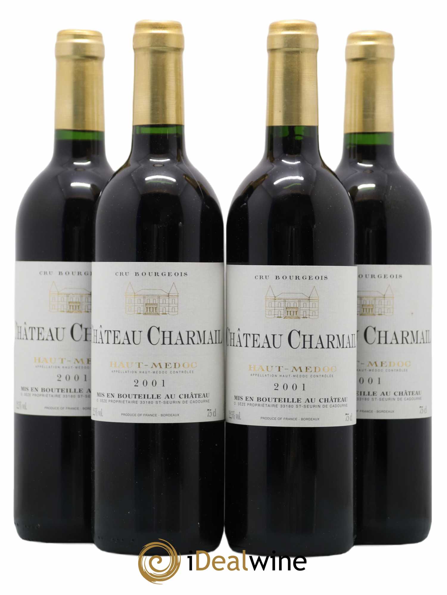 Château Charmail Cru Bourgeois 2001 - Lot de 4 bouteilles - 0