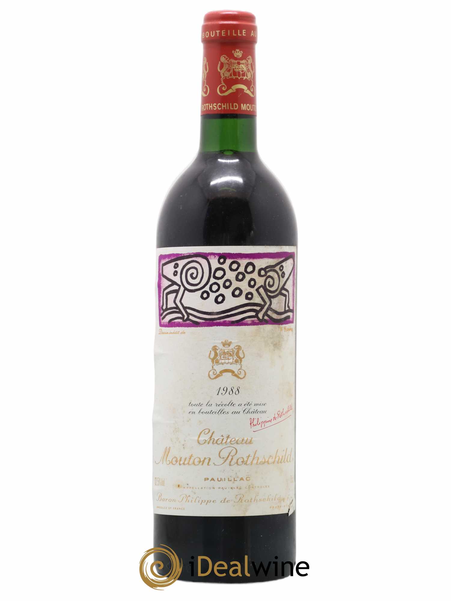 Château Mouton Rothschild 1er Grand Cru Classé 1988 - Lot de 1 bouteille - 0