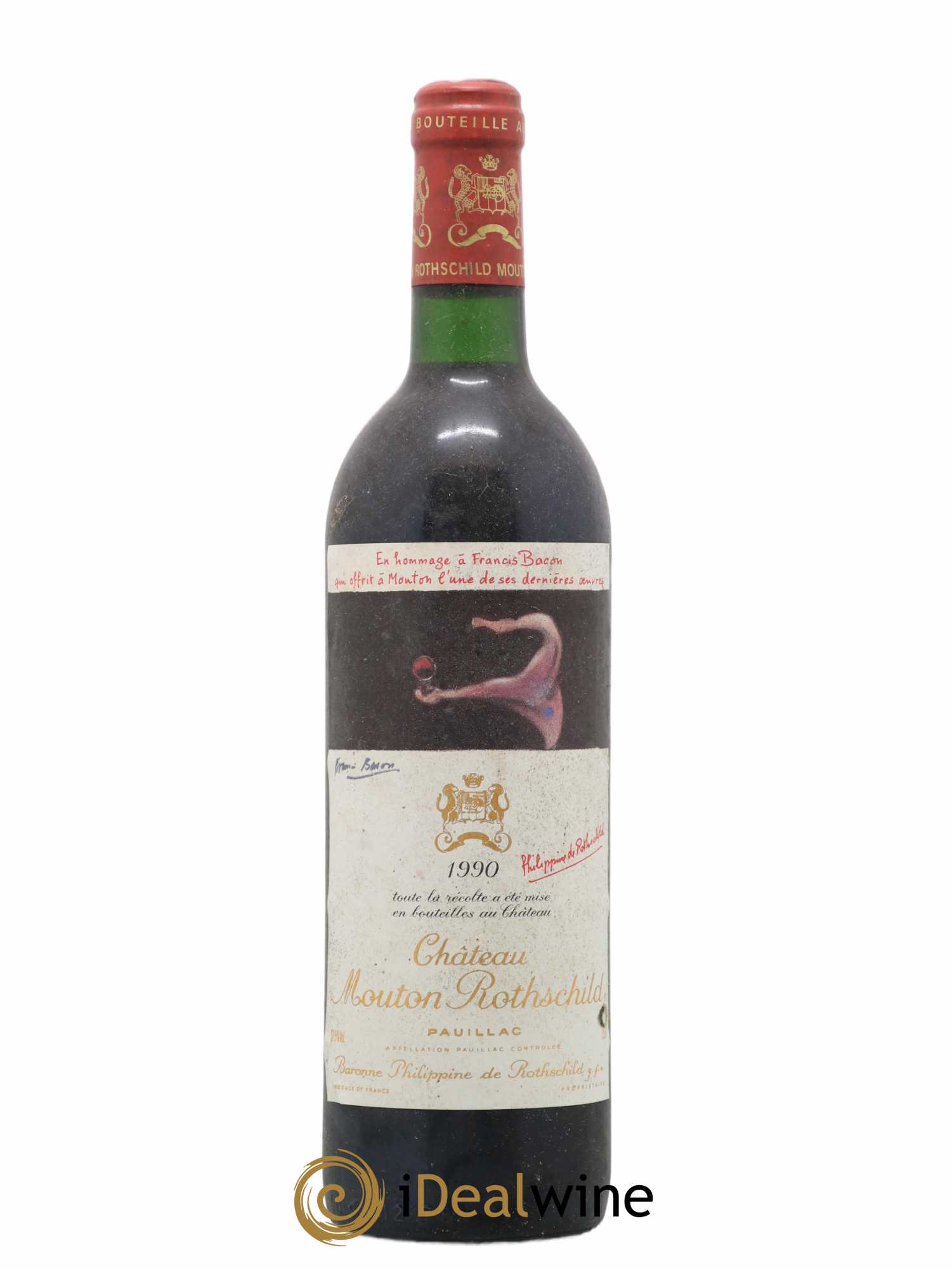 Château Mouton Rothschild 1er Grand Cru Classé 1990 - Lot de 1 bouteille - 0