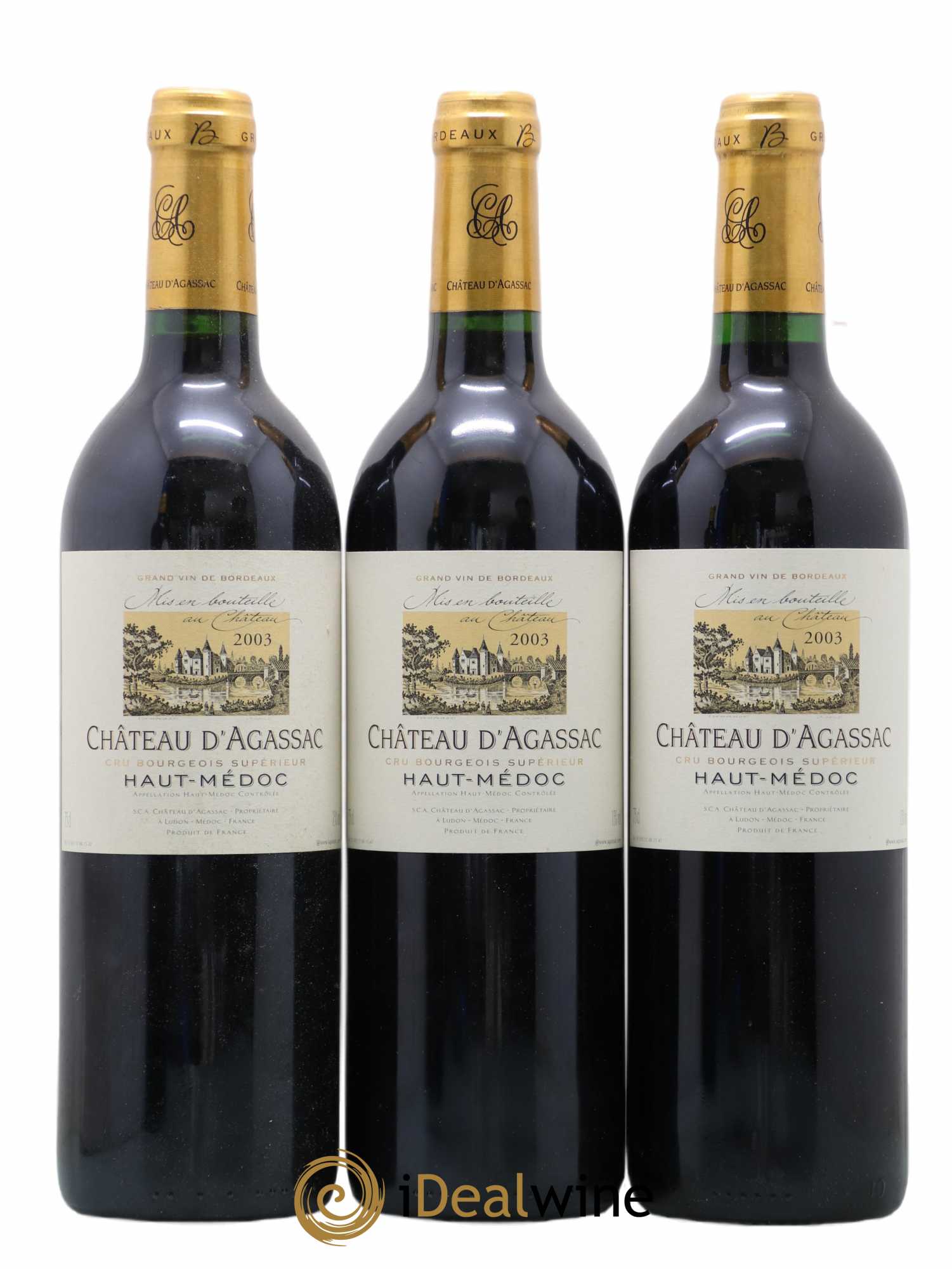 Château d' Agassac Cru Bourgeois 2003 - Lot de 3 bouteilles - 0