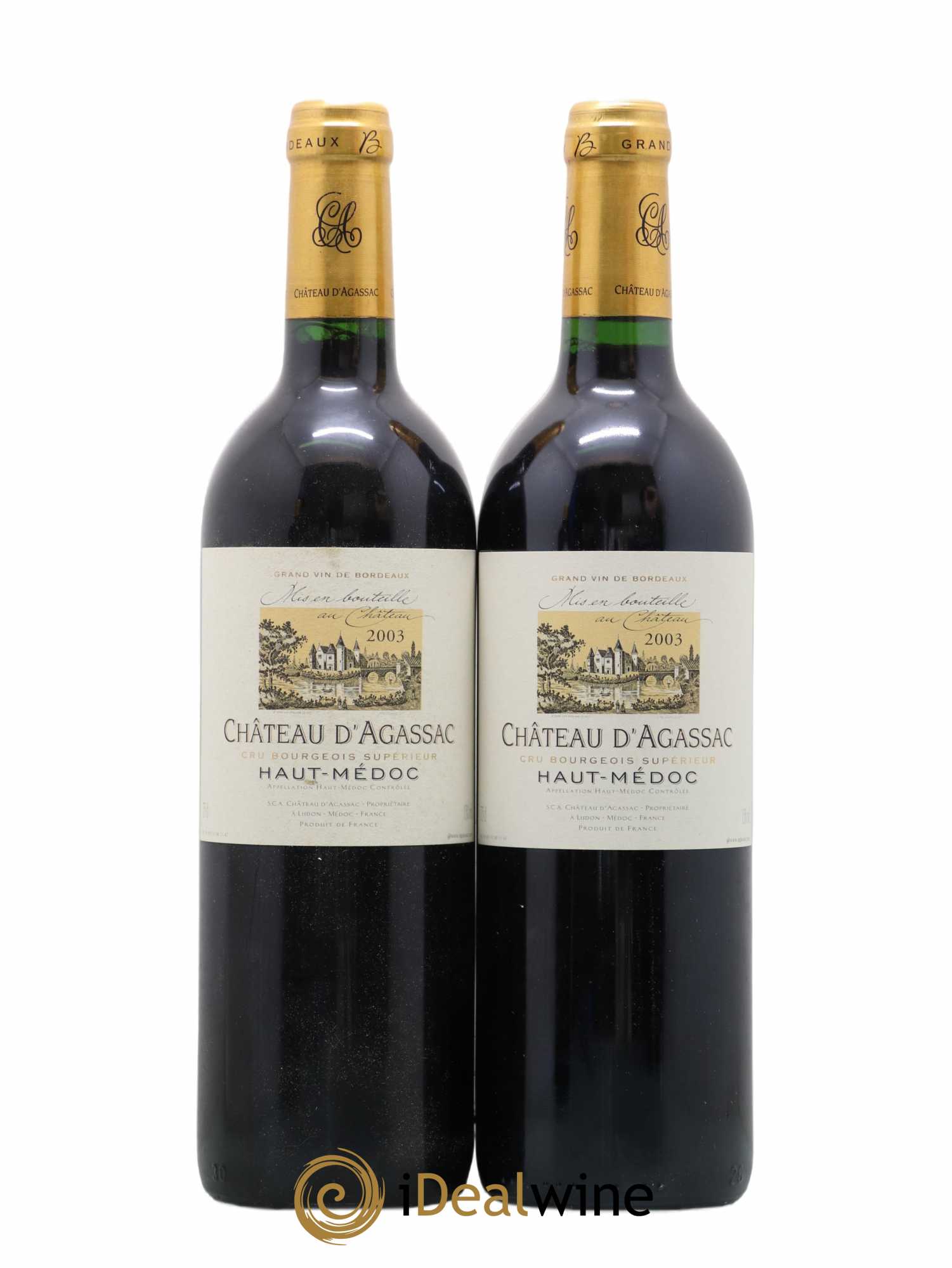 Château d' Agassac Cru Bourgeois 2003 - Lot de 2 bouteilles - 0