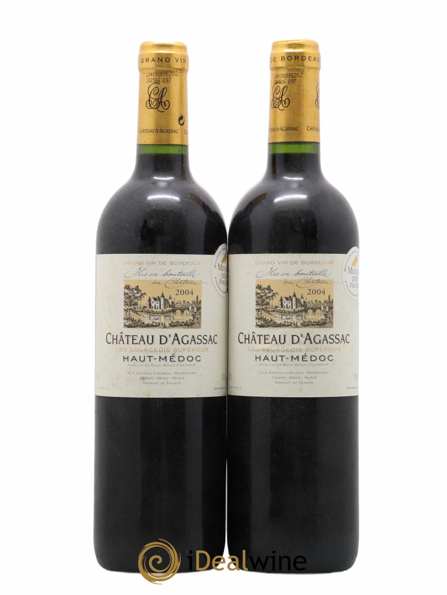 Château d' Agassac Cru Bourgeois 2004 - Lot de 2 bouteilles - 0
