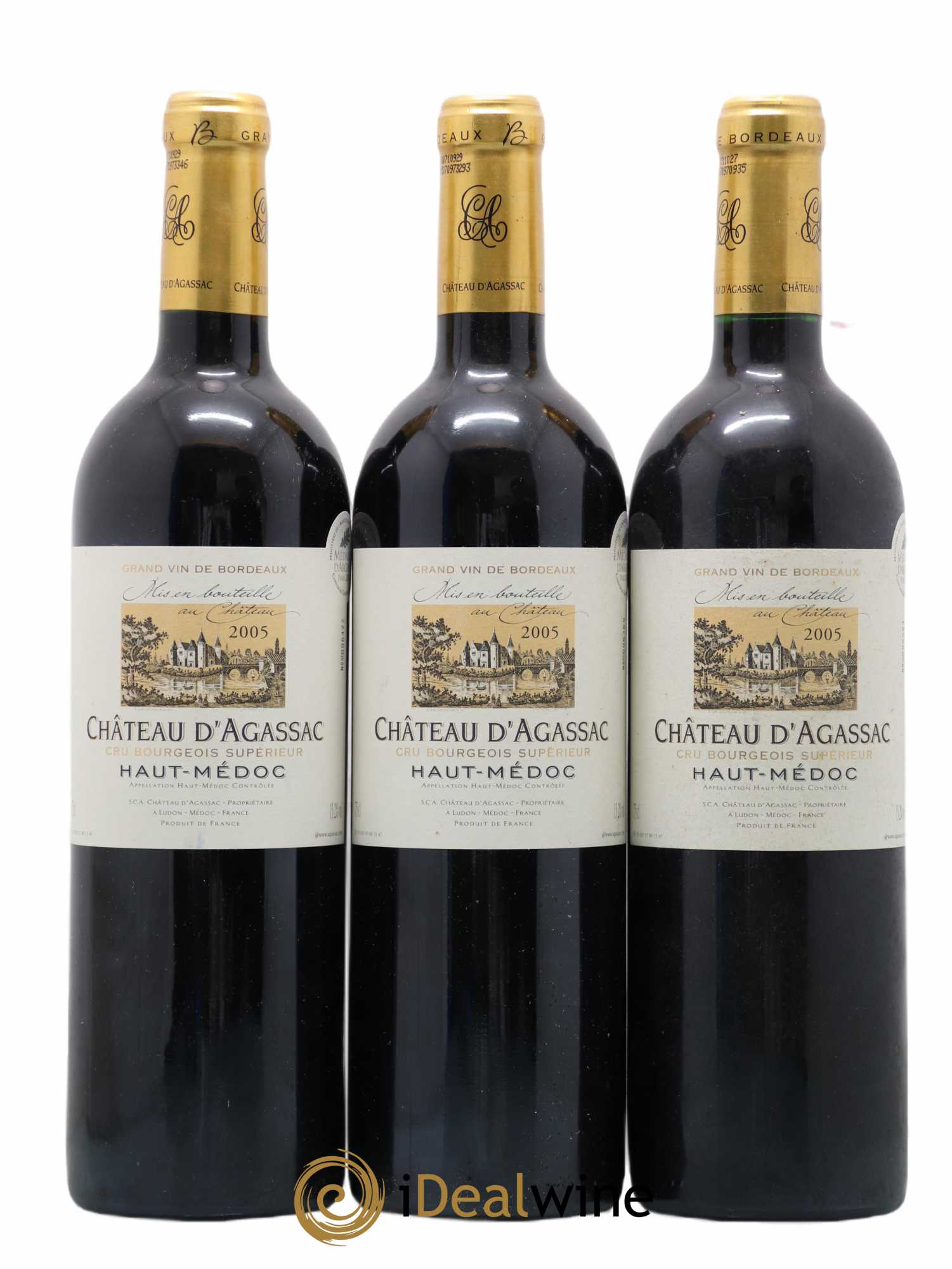 Château d' Agassac Cru Bourgeois 2005 - Lot de 3 bouteilles - 0