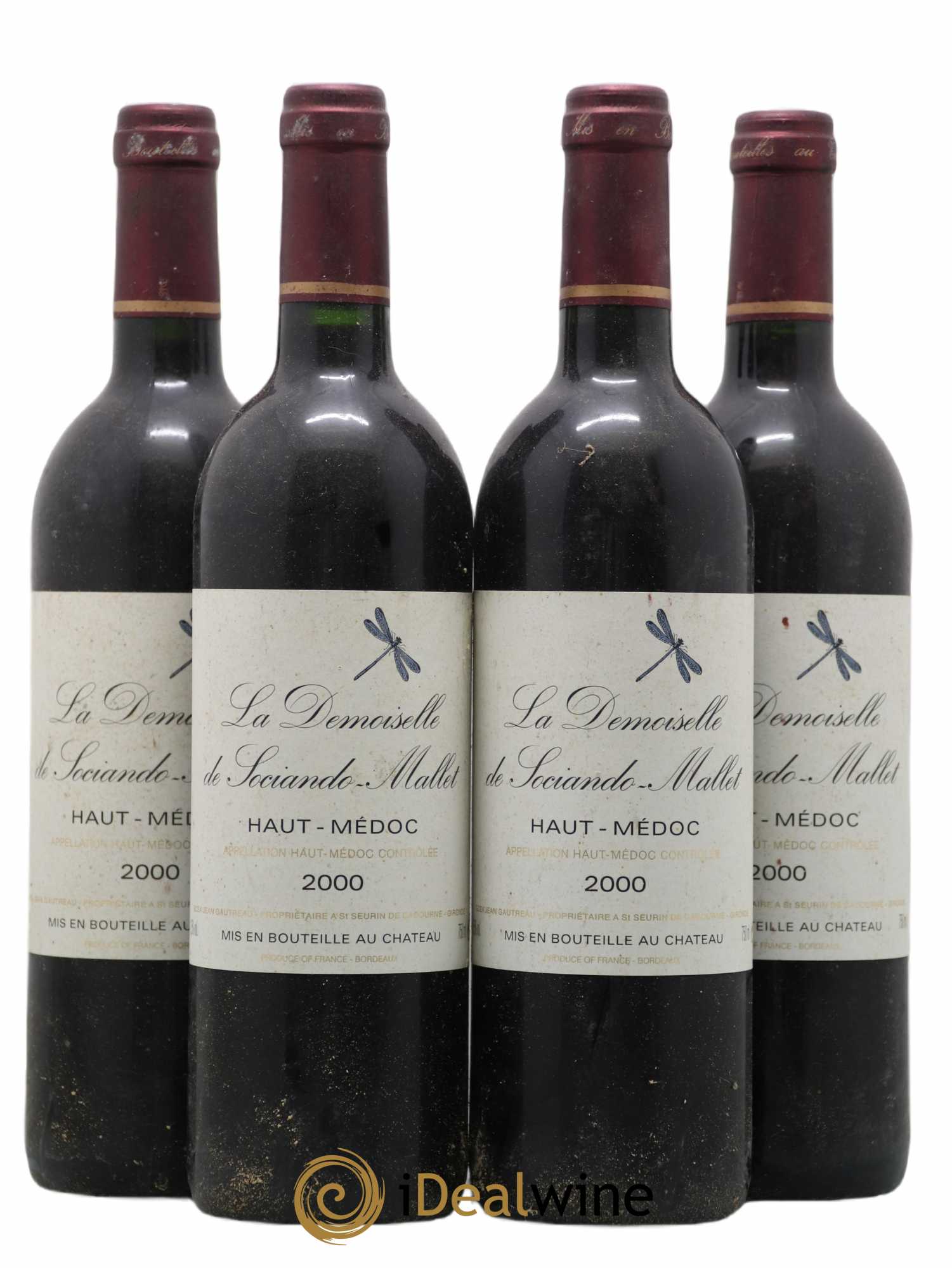 Demoiselle de Sociando Mallet Second Vin 2000 - Lot de 4 bouteilles - 0