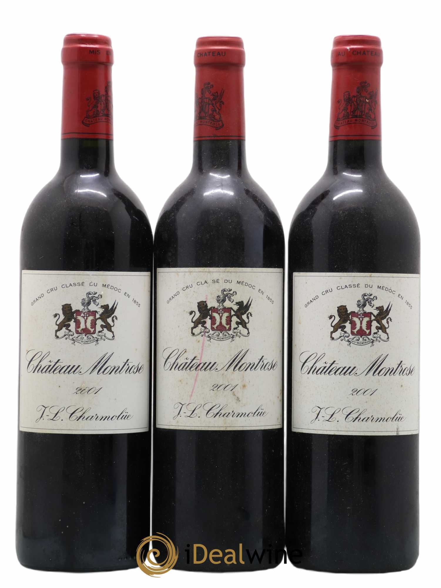 Château Montrose 2ème Grand Cru Classé 2001 - Lot de 3 bouteilles - 0