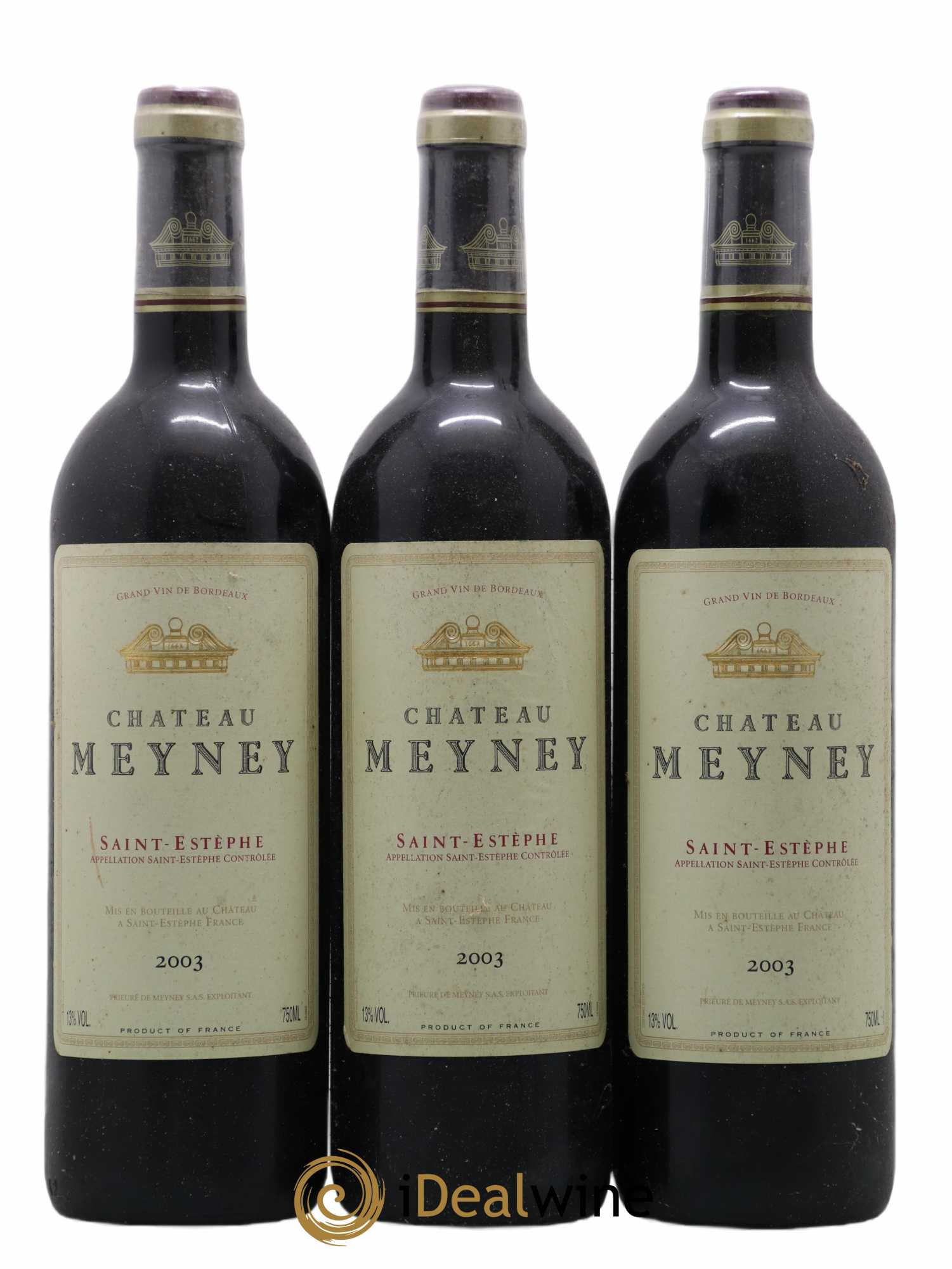 Château Meyney 2003 - Lot de 3 bouteilles - 0