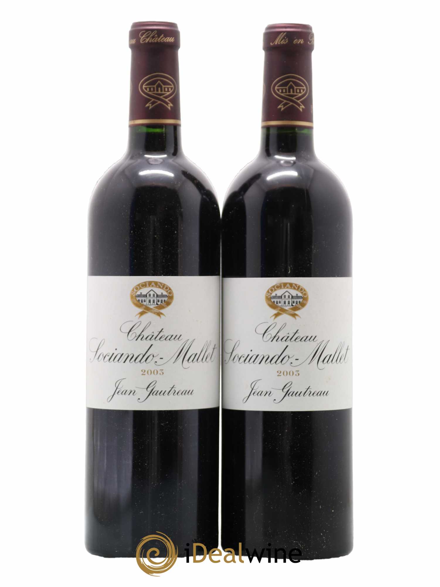 Château Sociando Mallet 2003 - Lot de 2 bouteilles - 0