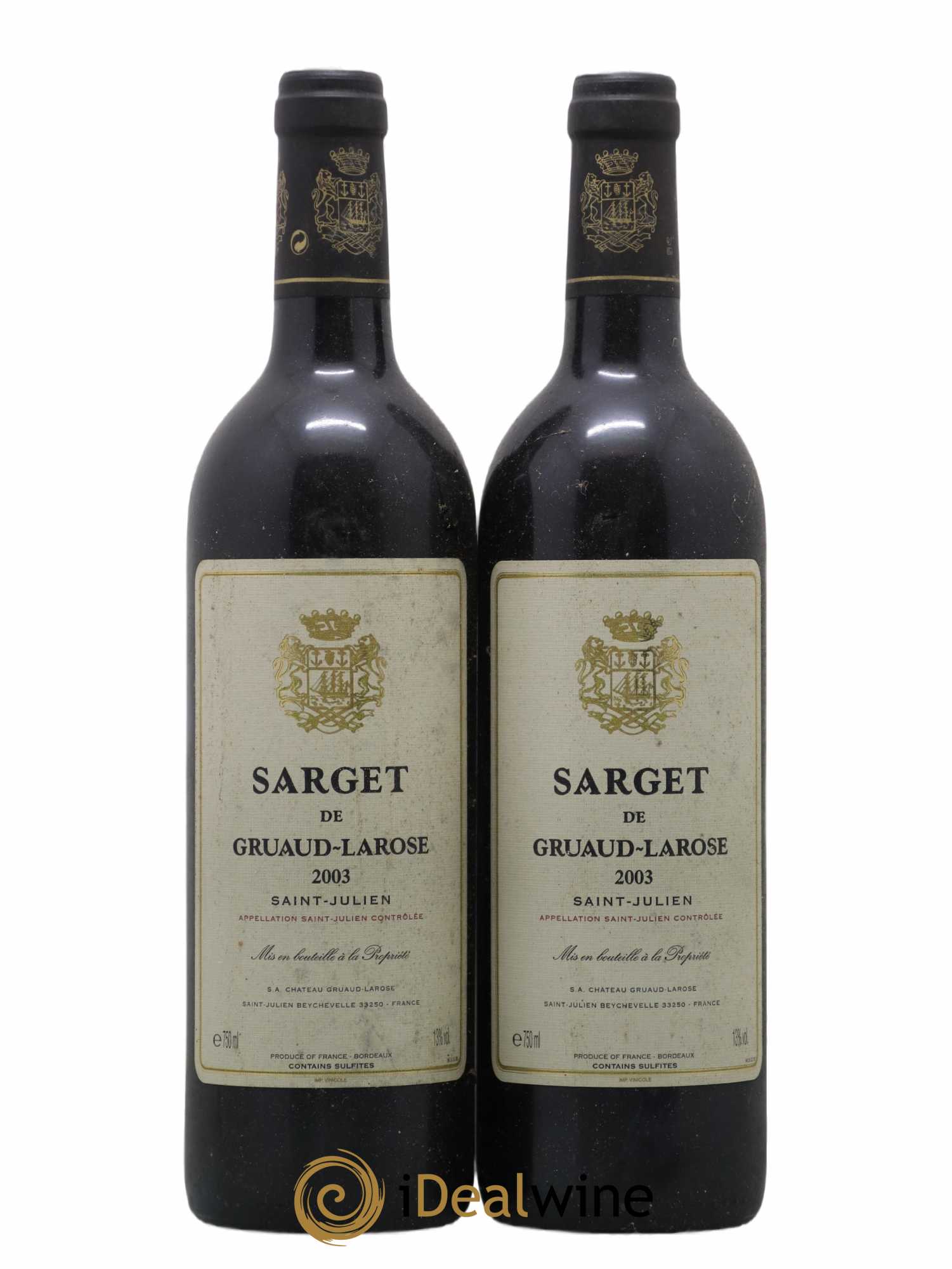 Sarget de Gruaud Larose Second Vin 2003 - Lot de 2 bouteilles - 0