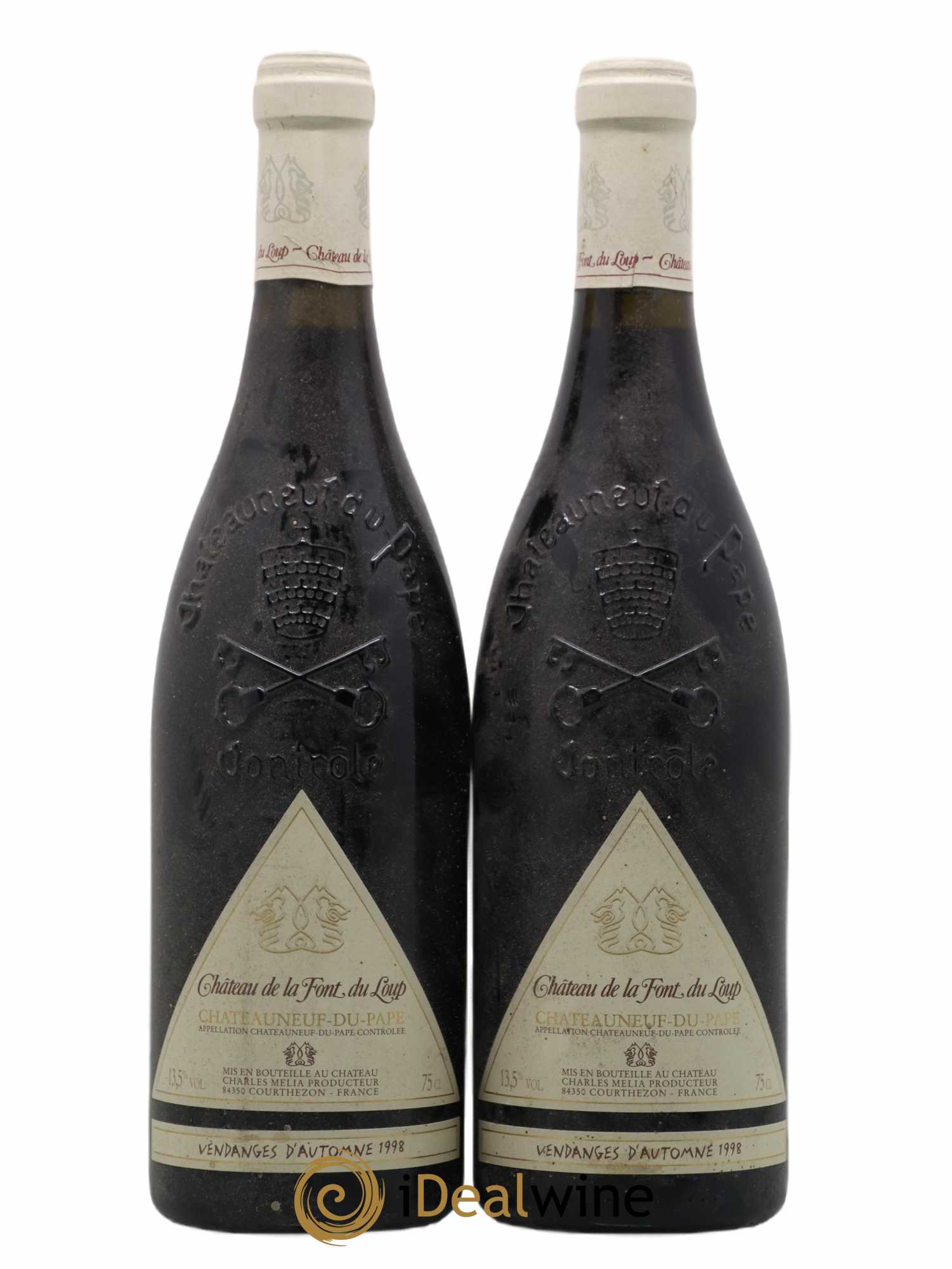 Châteauneuf-du-Pape La Font Loup Vendanges D' Automne 1998 - Lot de 2 bouteilles - 0