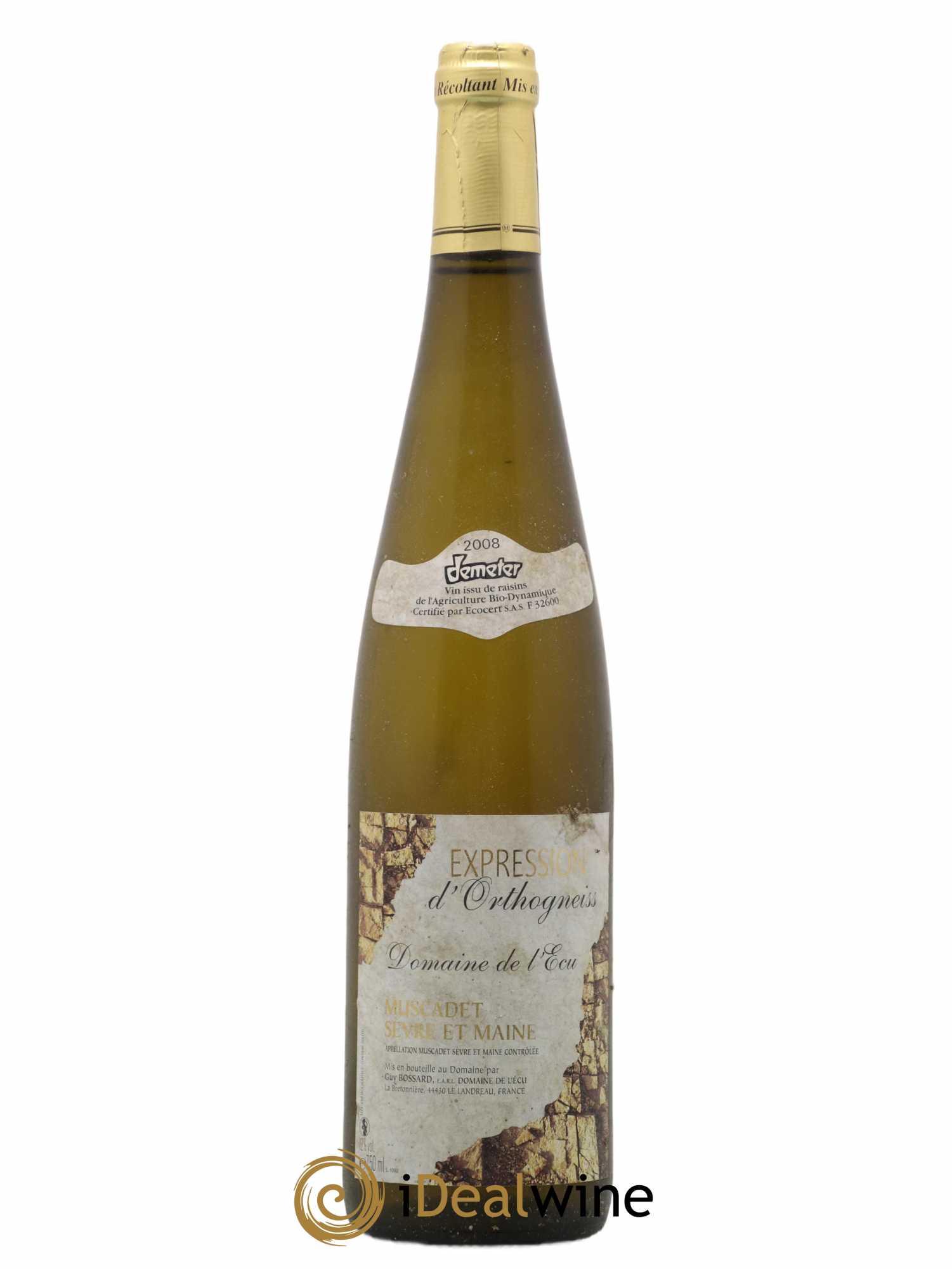 Vin de France (anciennement Muscadet-Sèvre-et-Maine) Orthogneiss Domaine de L'Ecu 2008 - Lot de 1 bouteille - 0