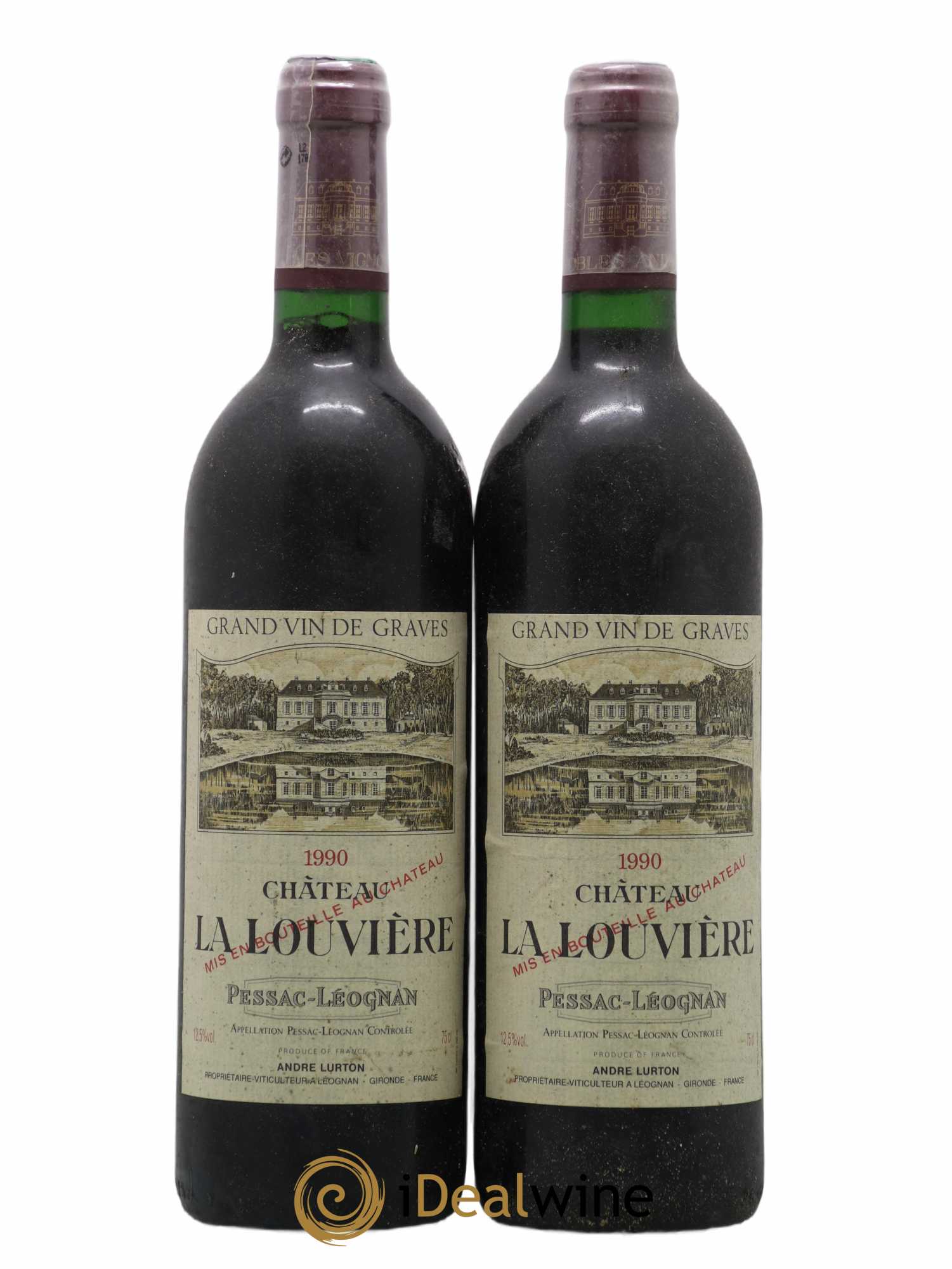 Château la Louvière 1990 - Lot de 2 bouteilles - 0