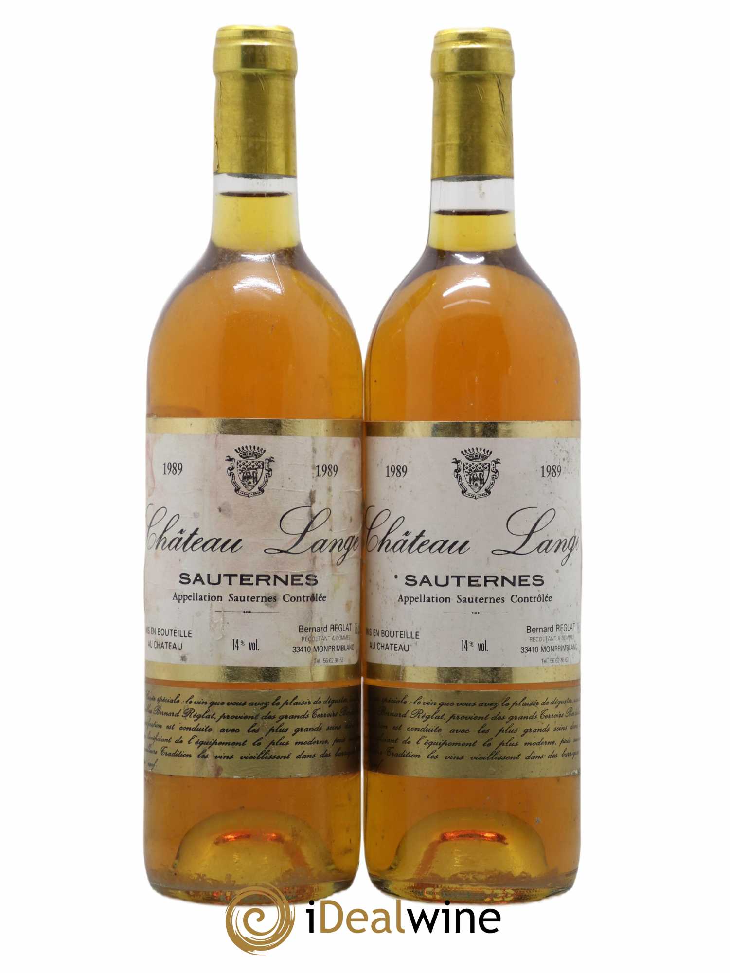 Sauternes Chateau Lange 1989 - Lotto di 2 bottiglie - 0