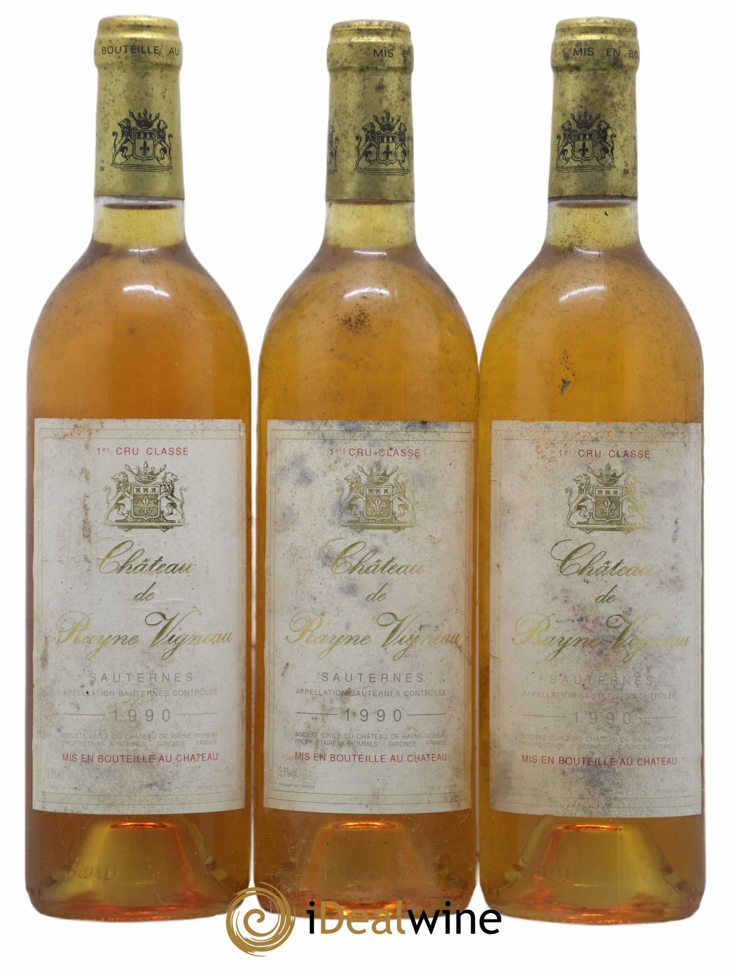 Château de Rayne Vigneau 1er Grand Cru Classé 1990 - Lotto di 3 bottiglie - 0