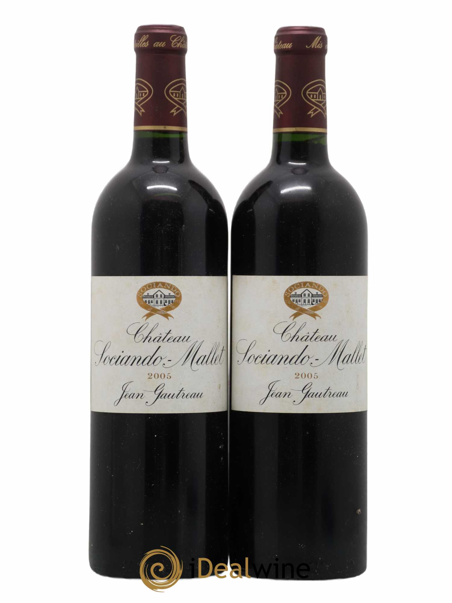 Château Sociando Mallet 2005 - Lot de 2 bouteilles - 0