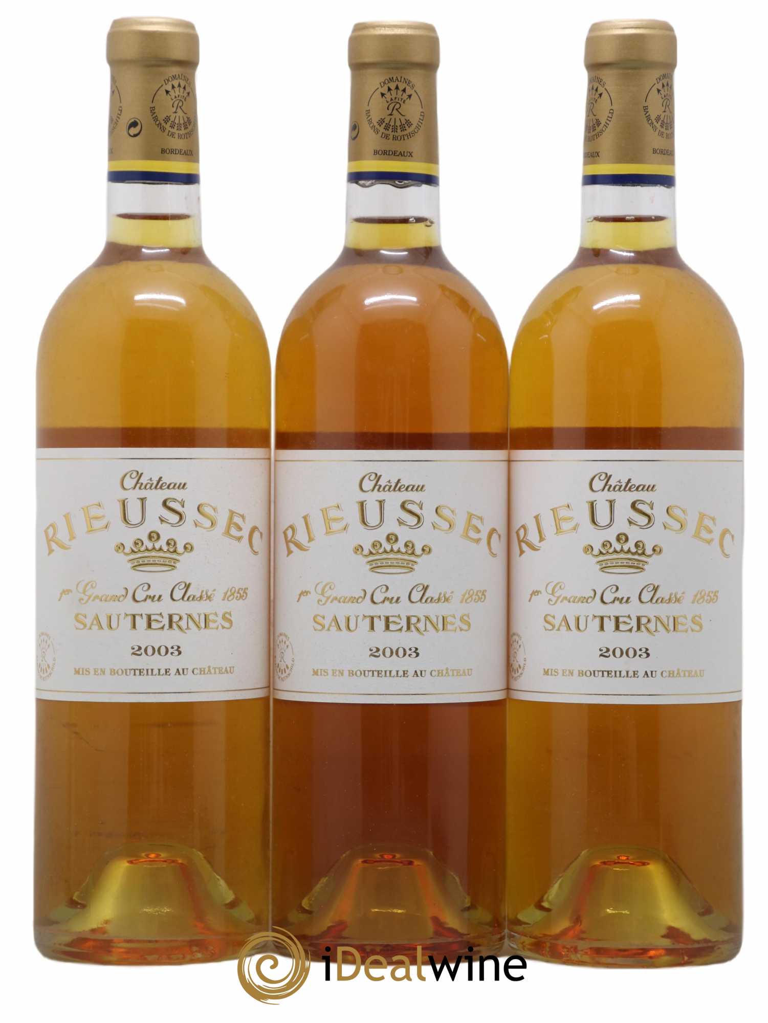 Château Rieussec 1er Grand Cru Classé 2003 - Lotto di 3 bottiglie - 0