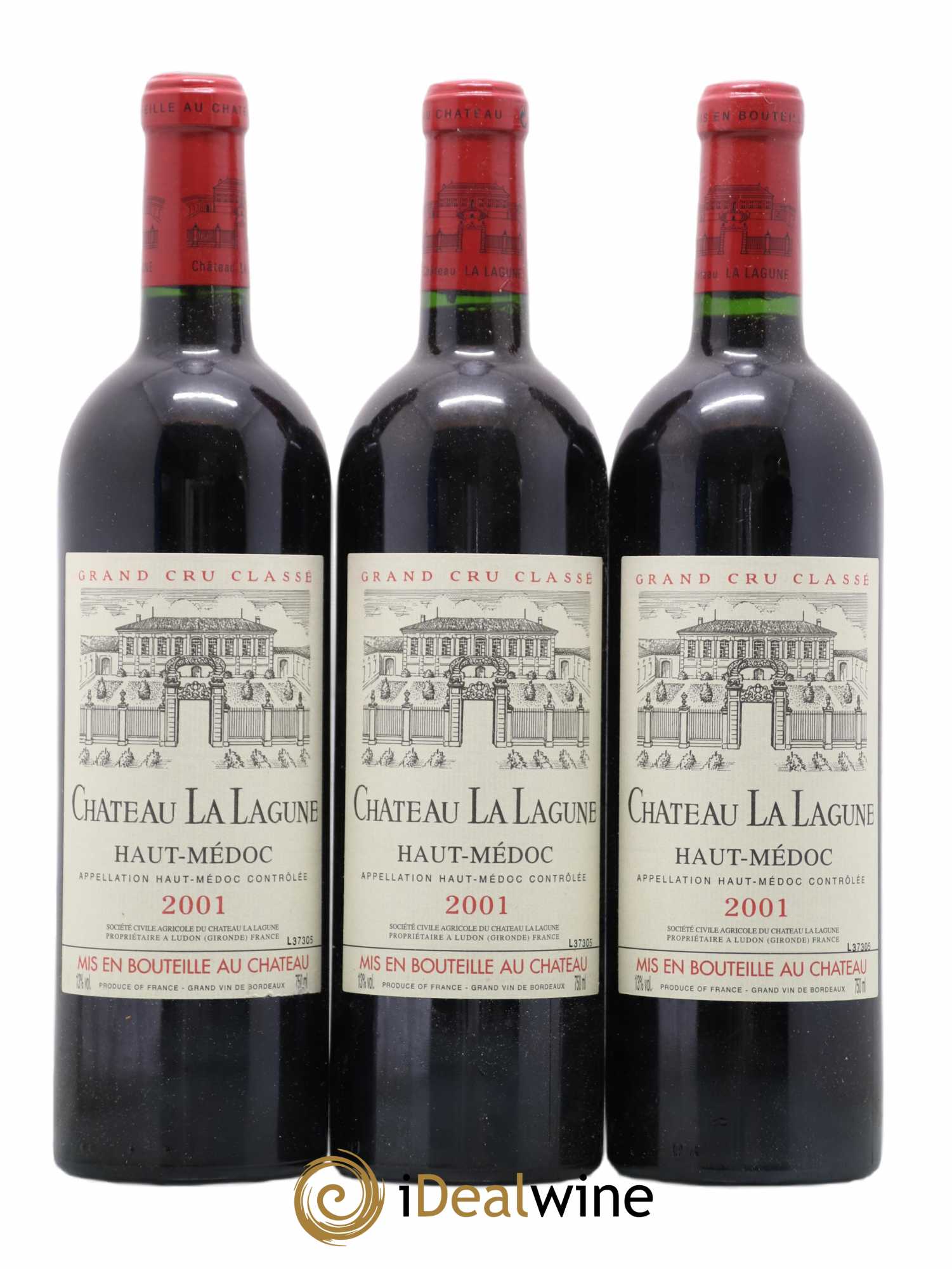 Château la Lagune 3ème Grand Cru Classé 2001 - Lot de 3 bouteilles - 0