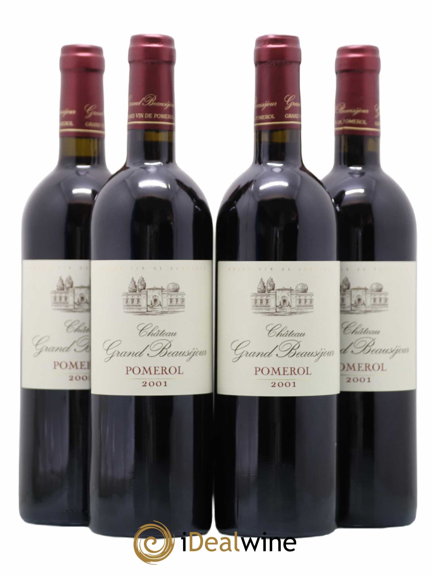 Grand Beauséjour 2001 - Lot de 4 bouteilles - 0