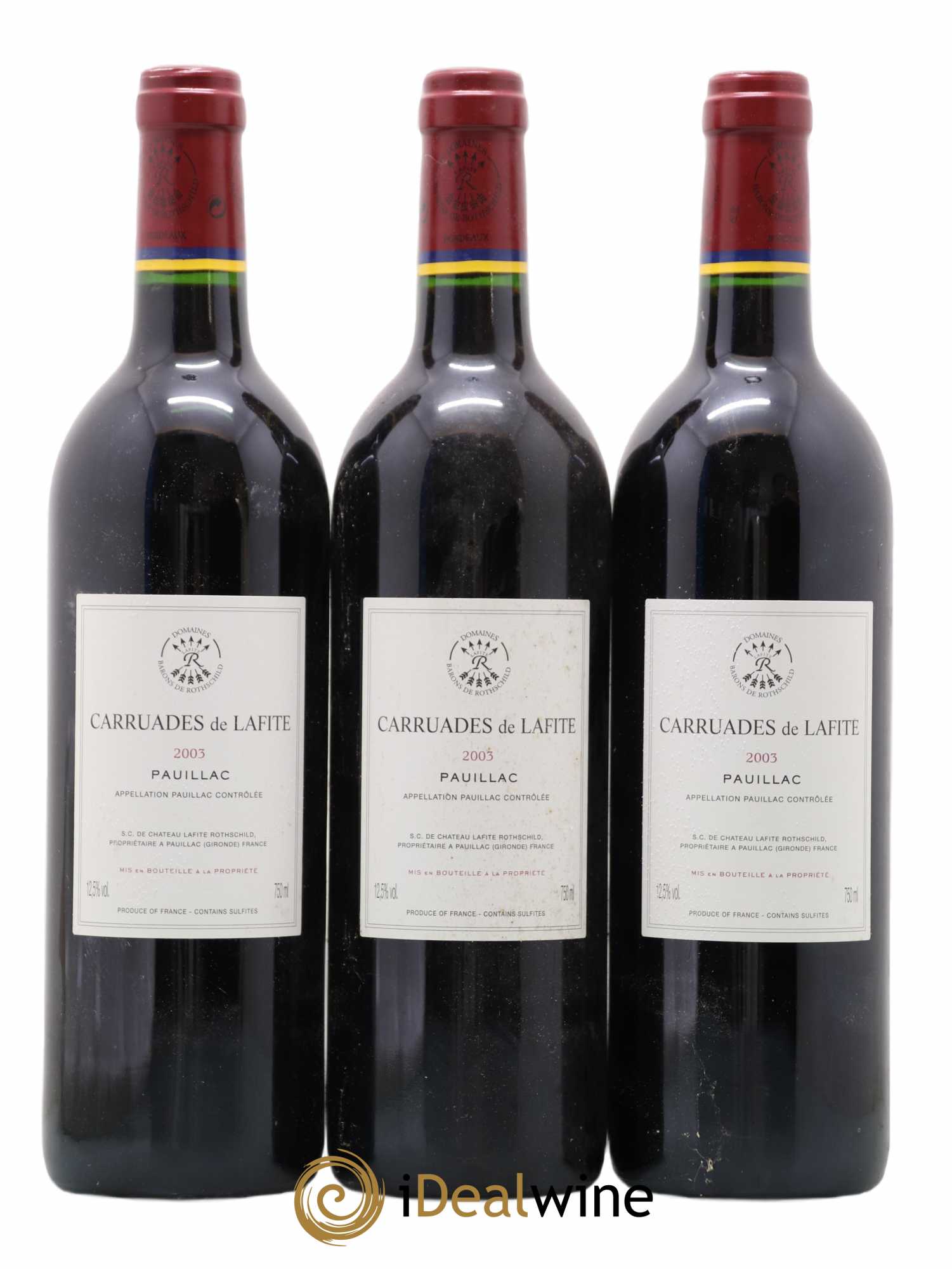 Carruades de Lafite Rothschild Second Vin 2003 - Lot de 3 bouteilles - 1