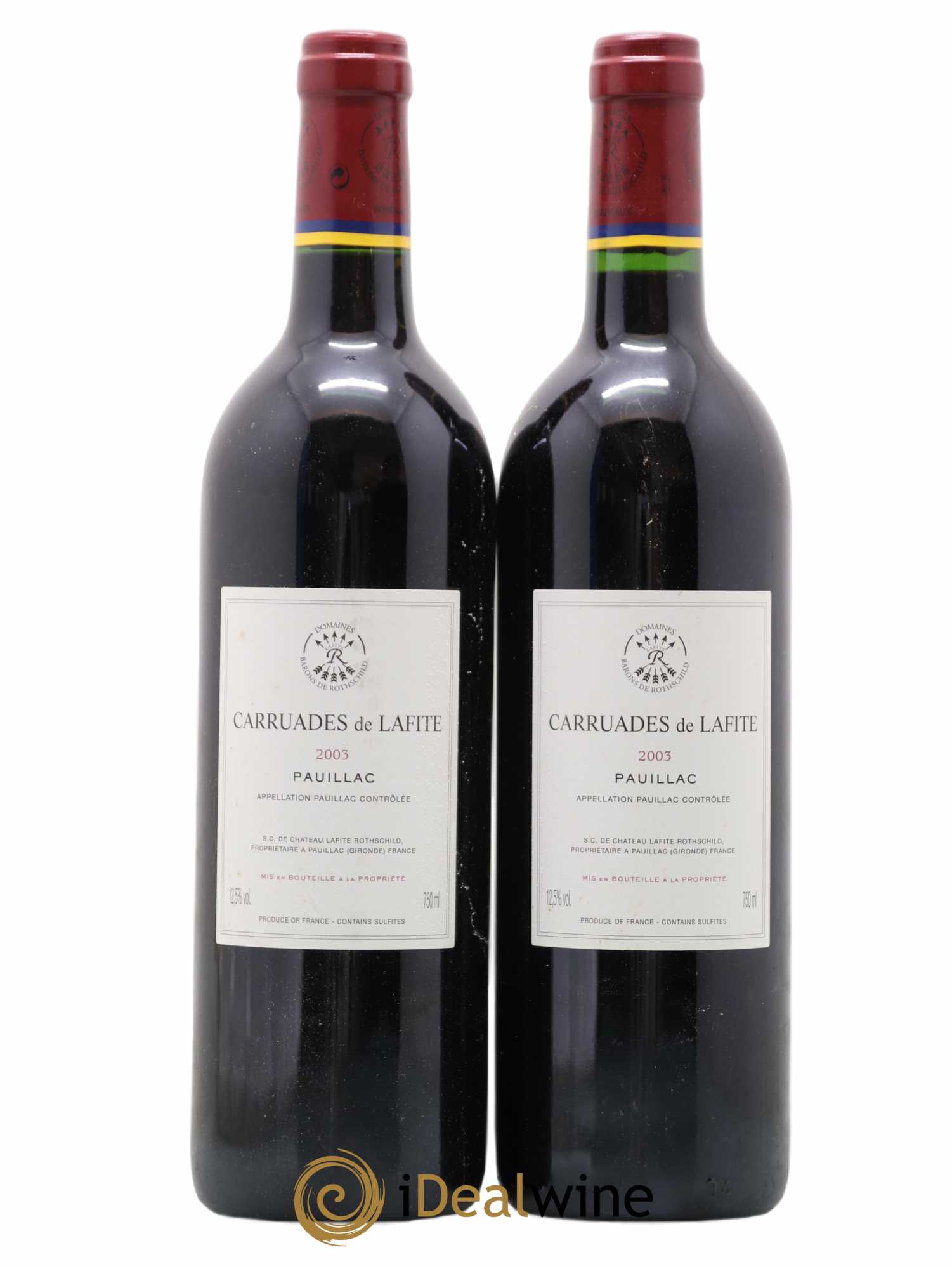Carruades de Lafite Rothschild Second Vin 2003 - Lot de 2 bouteilles - 1