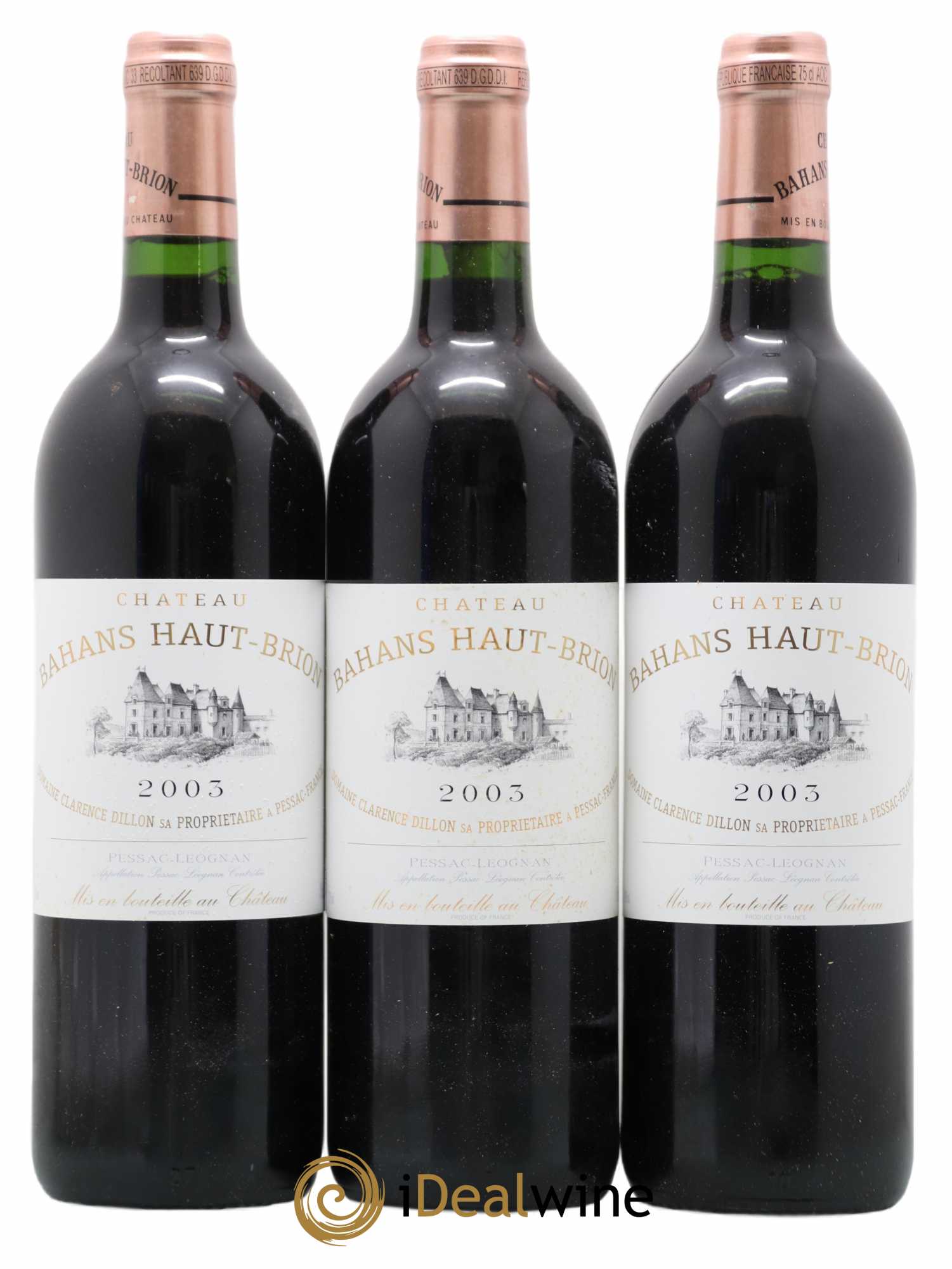 Clarence (Bahans) de Haut-Brion Second Vin 2003 - Lot de 3 bouteilles - 0
