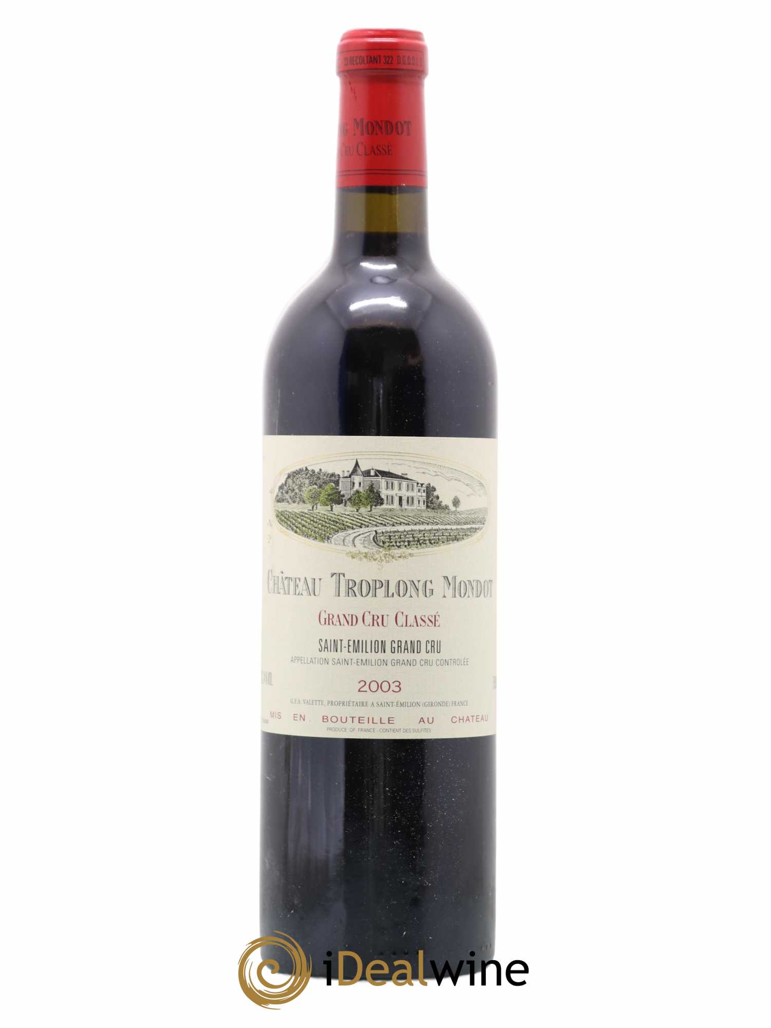 Château Troplong Mondot 1er Grand Cru Classé B 2003 - Lot de 1 bouteille - 0