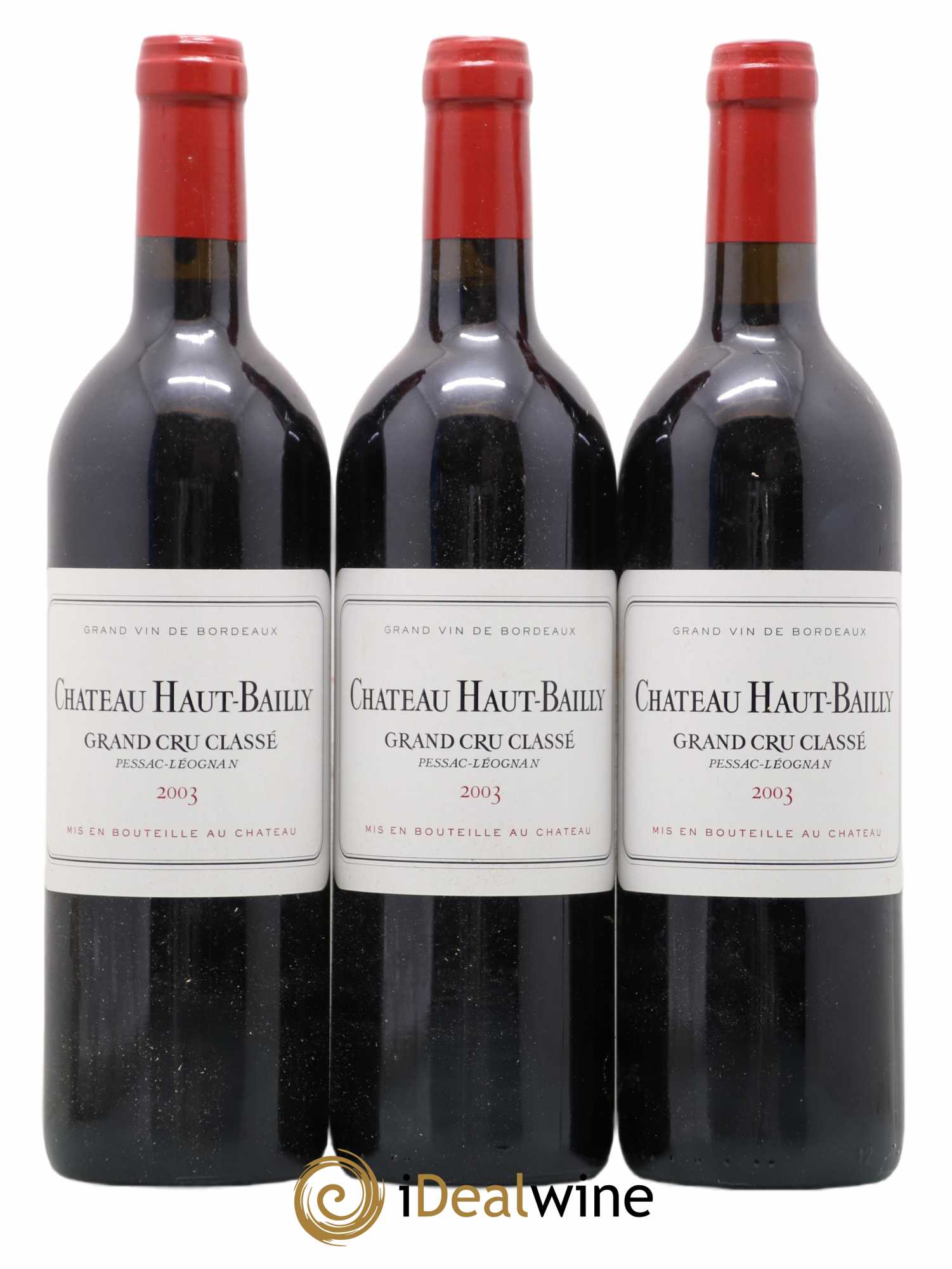 Château Haut-Bailly Cru Classé de Graves 2003 - Lot de 3 bouteilles - 0
