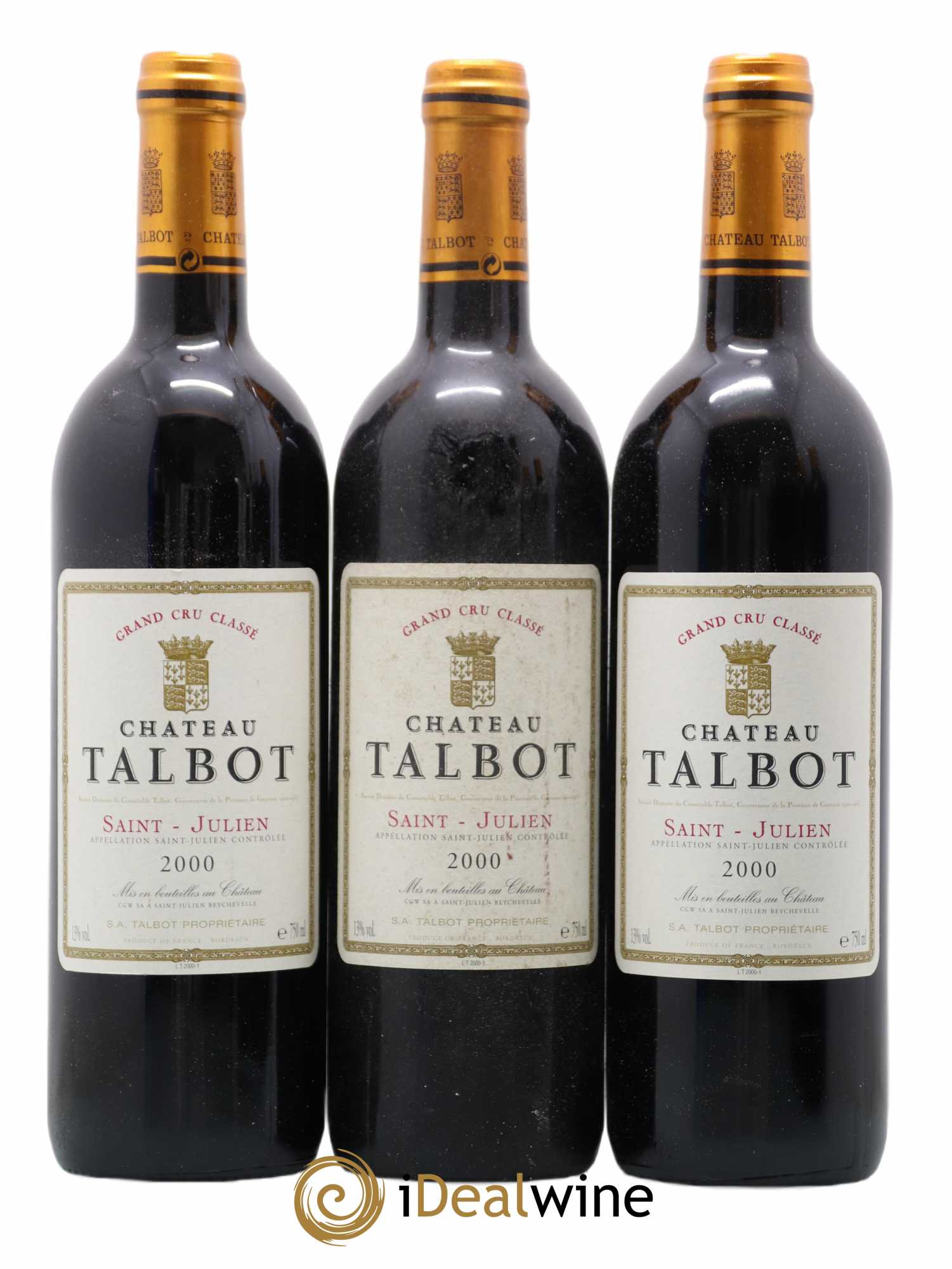 Château Talbot 4ème Grand Cru Classé 2000 - Lot de 12 bouteilles - 1