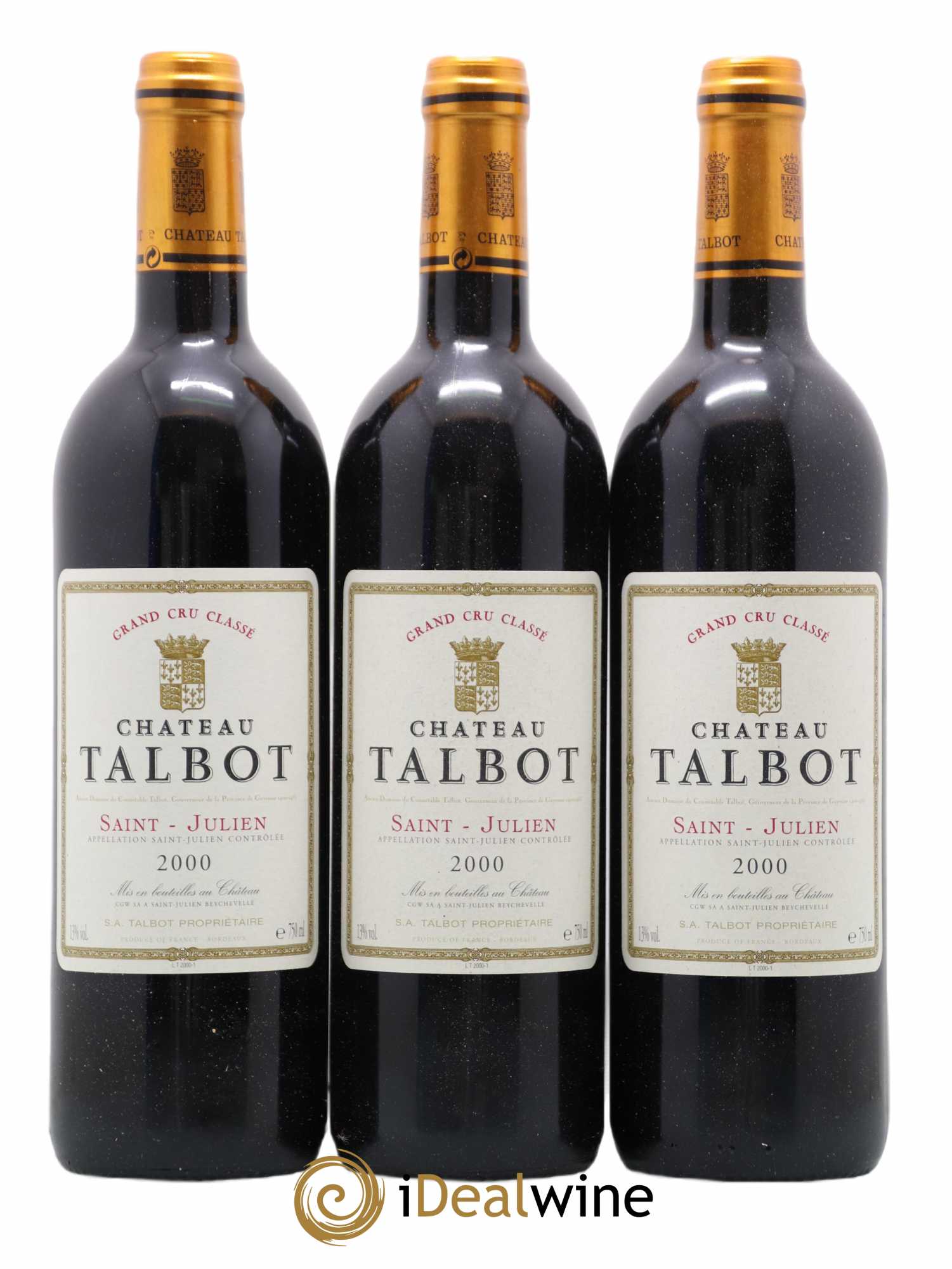 Château Talbot 4ème Grand Cru Classé 2000 - Lot de 12 bouteilles - 2