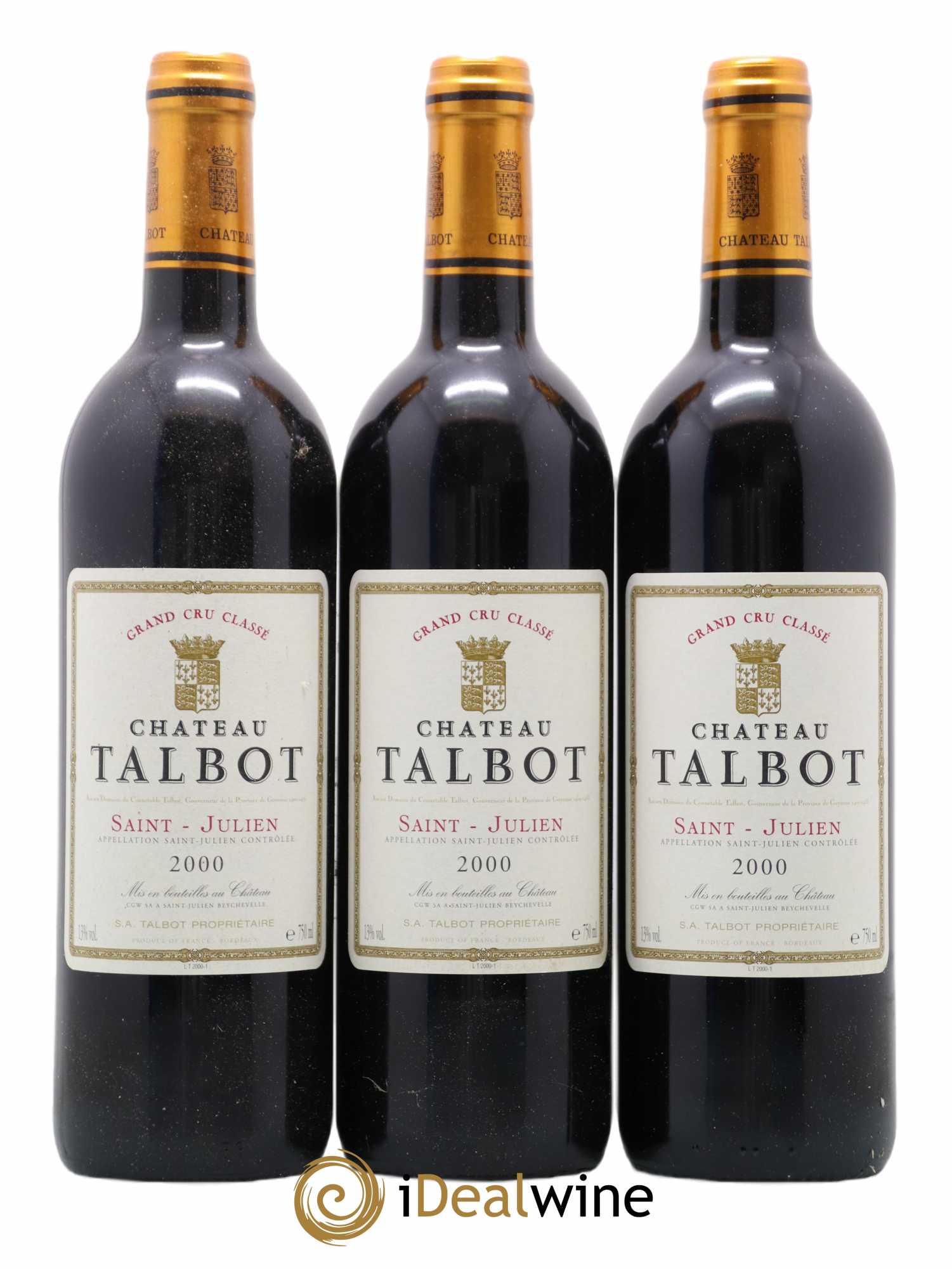 Château Talbot 4ème Grand Cru Classé 2000 - Lot de 12 bouteilles - 4
