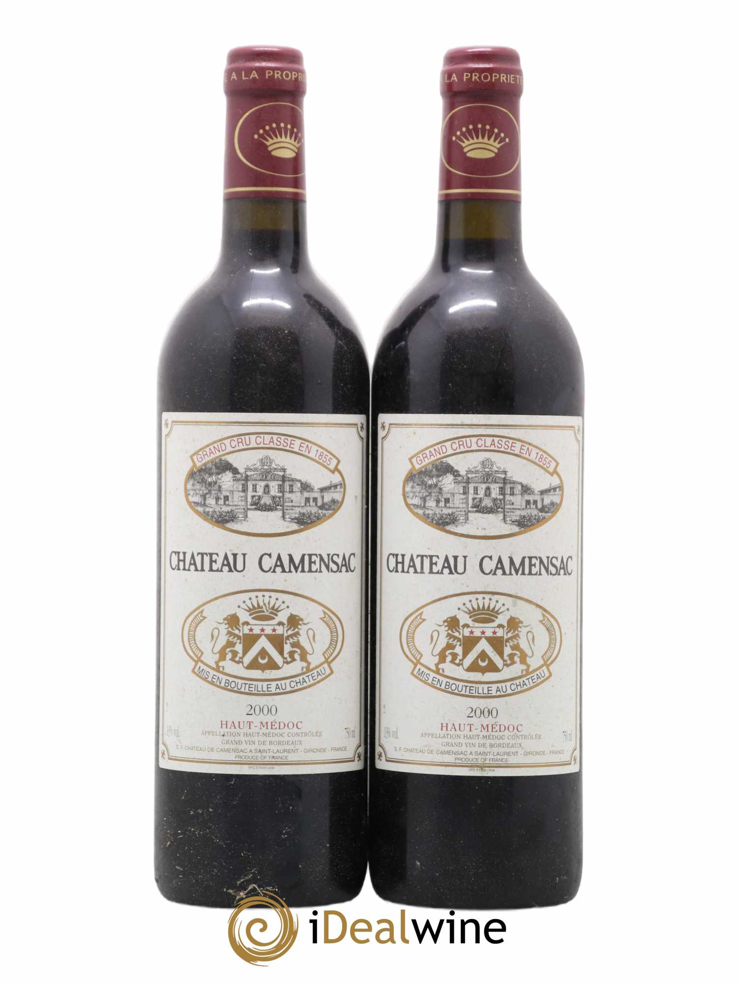 Château Camensac 5ème Grand Cru Classé 2000 - Lot de 2 bouteilles - 0