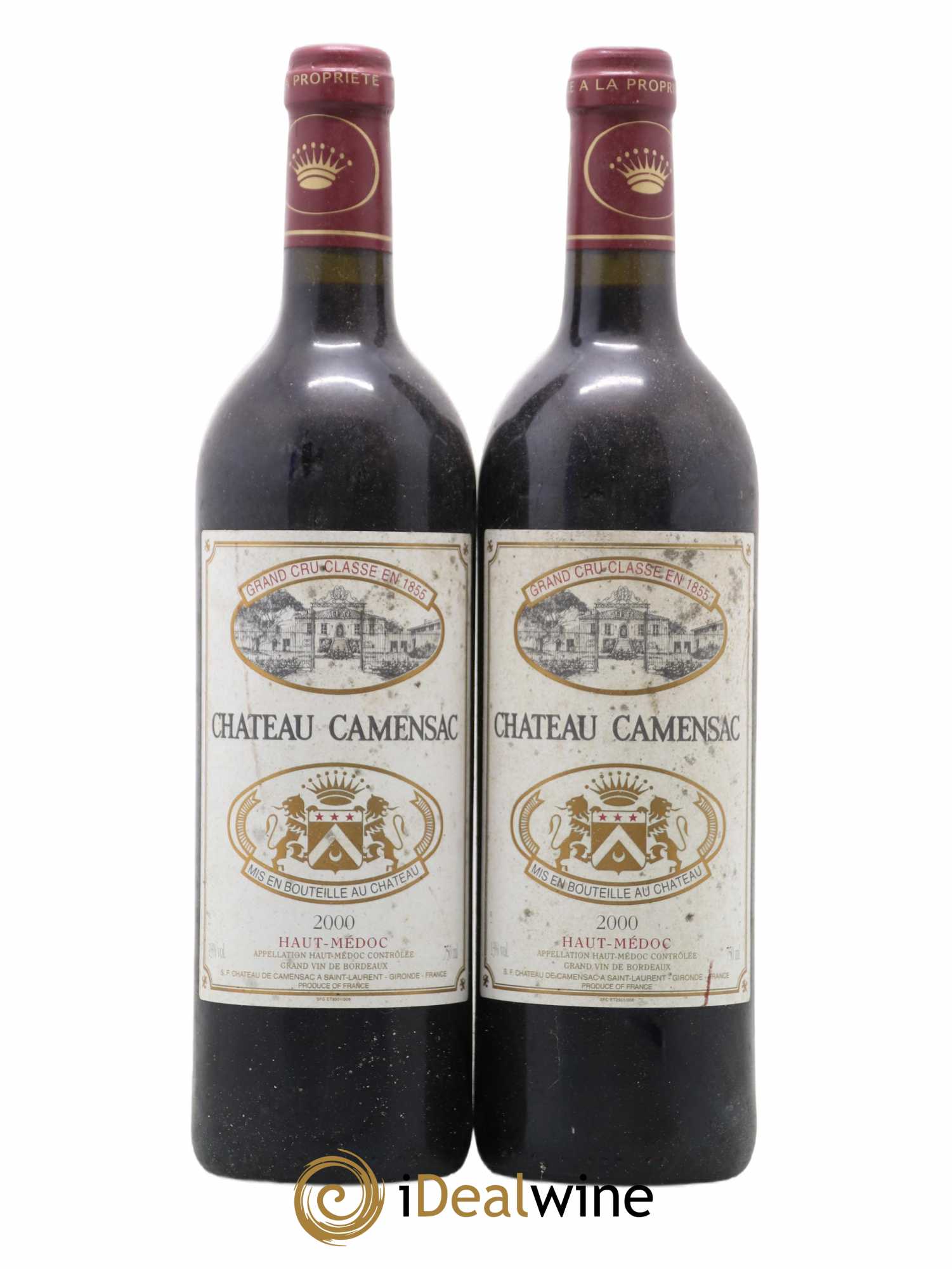 Château Camensac 5ème Grand Cru Classé 2000 - Lot de 2 bouteilles - 0