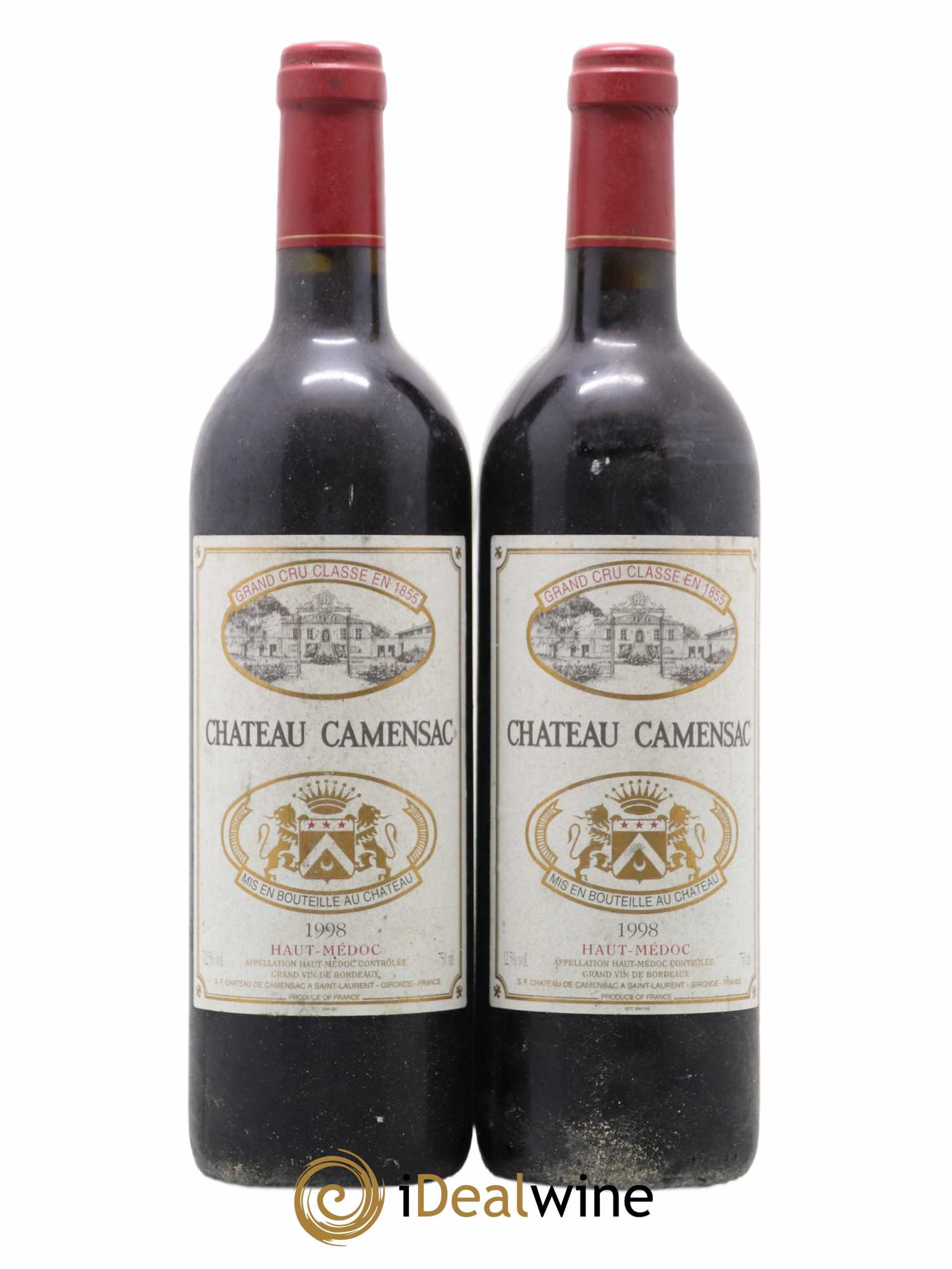 Château Camensac 5ème Grand Cru Classé 1998 - Lot de 2 bouteilles - 0