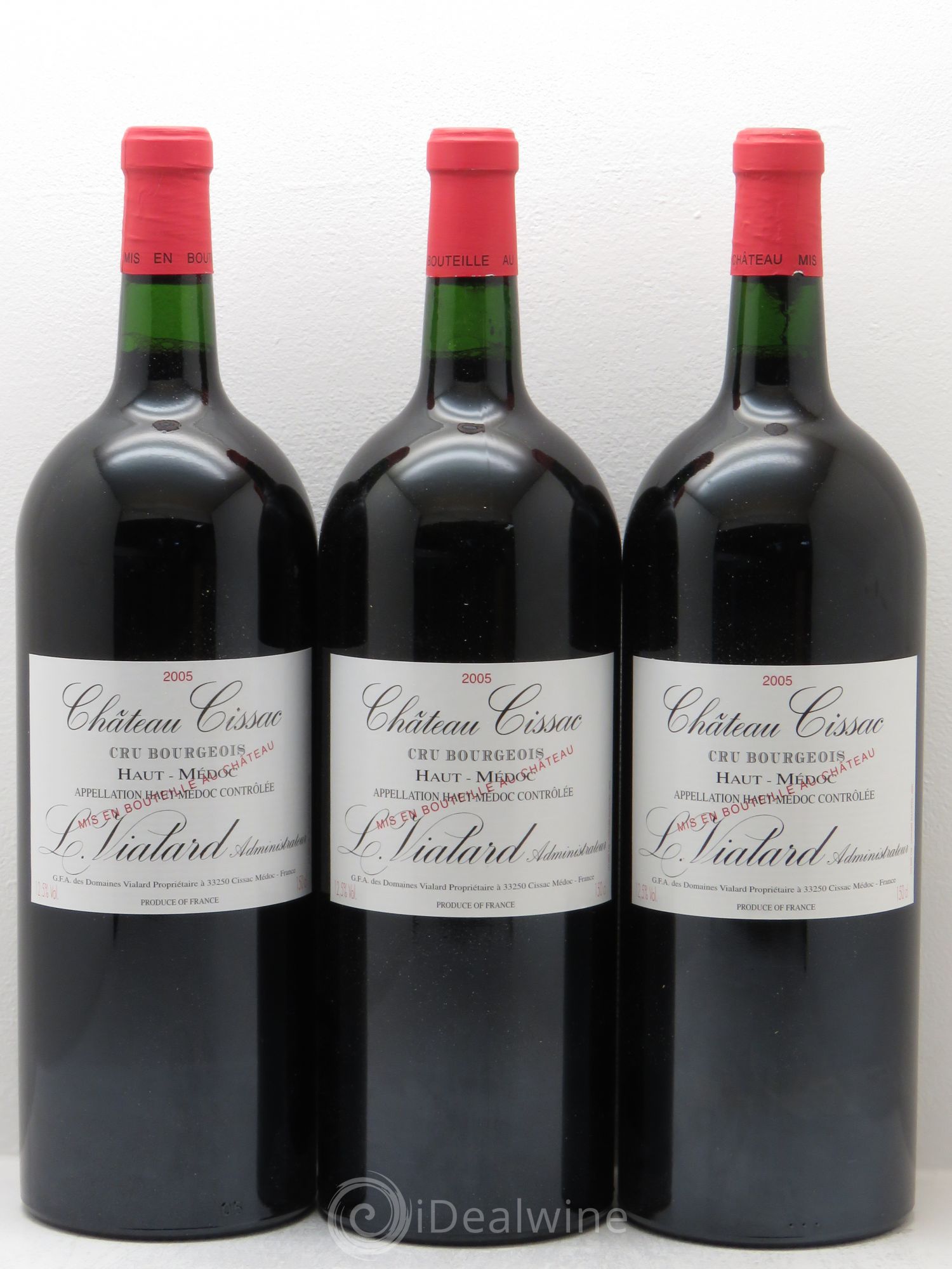 Château Cissac Cru Bourgeois 2005 - Lot de 3 magnums - 0